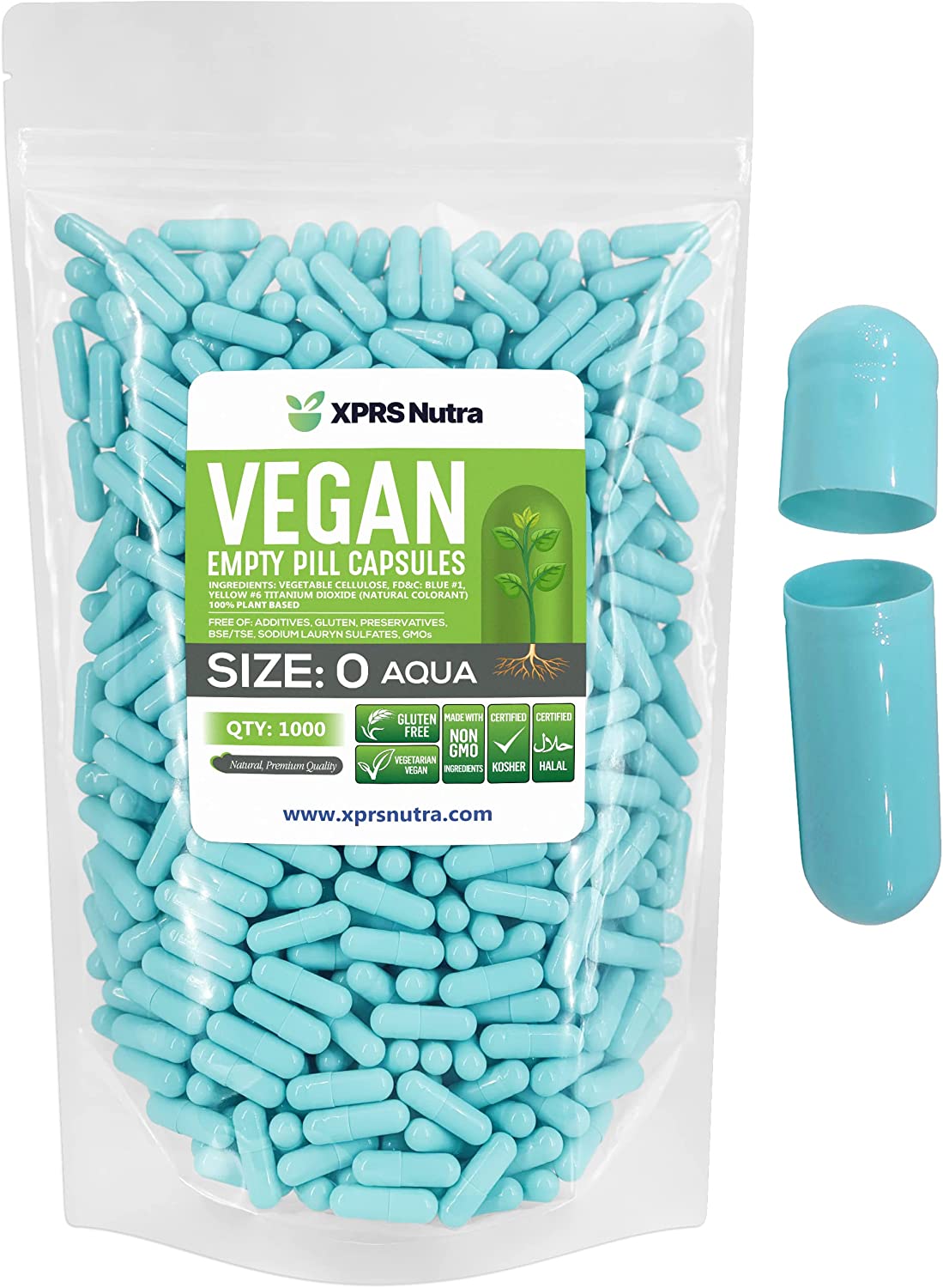 Size 0 Empty Vegan Capsules