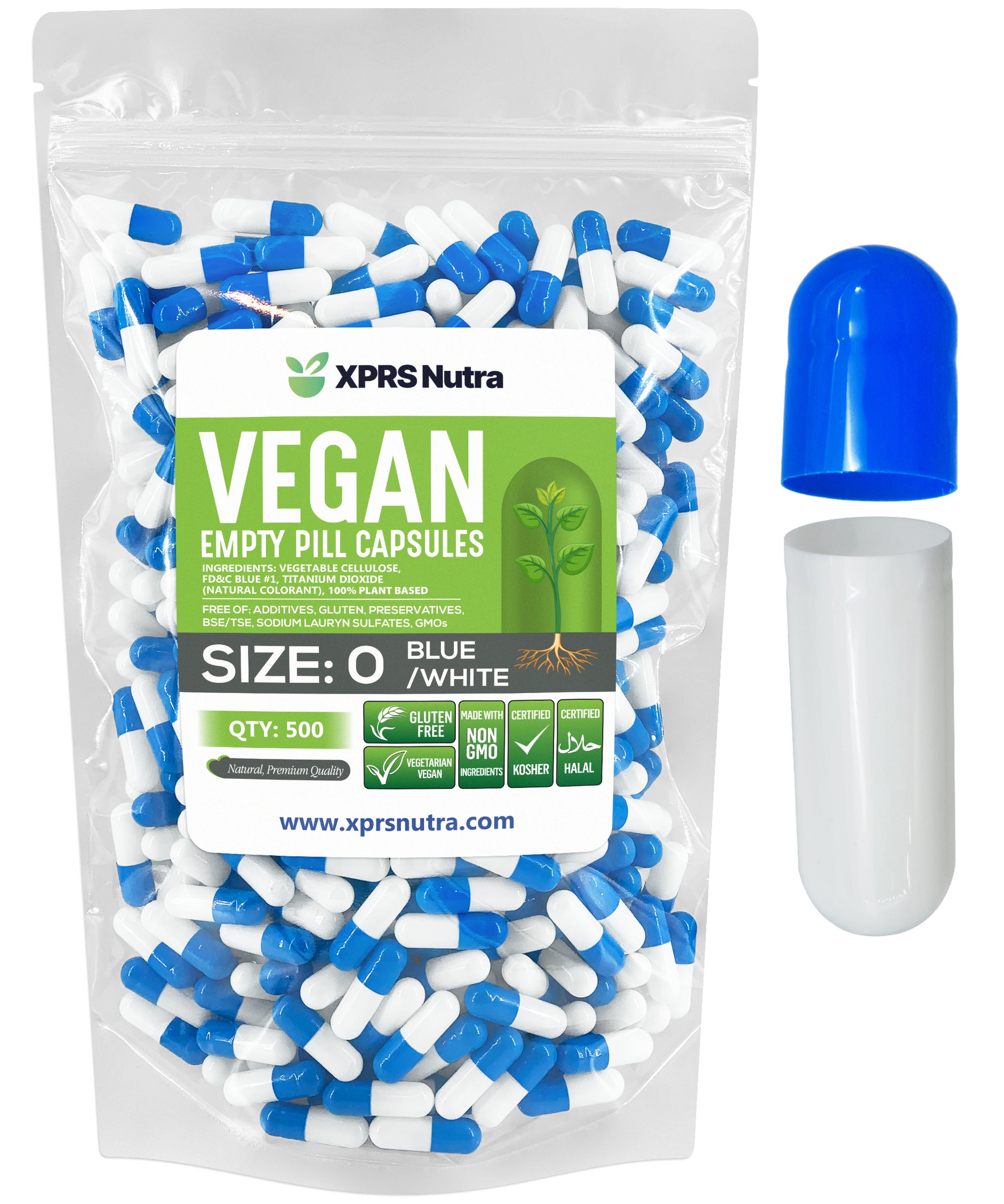 Size 0 Empty Vegan Capsules