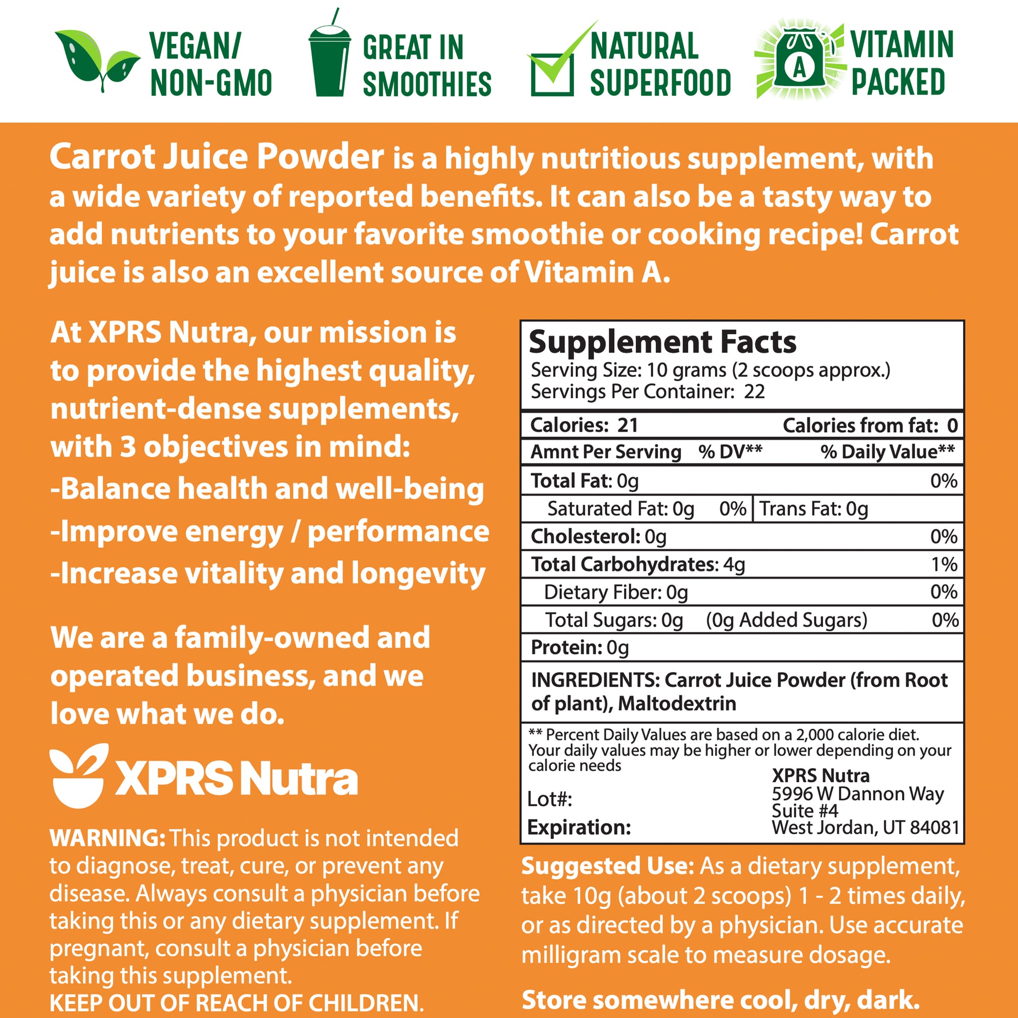 Carrot Juice Powder