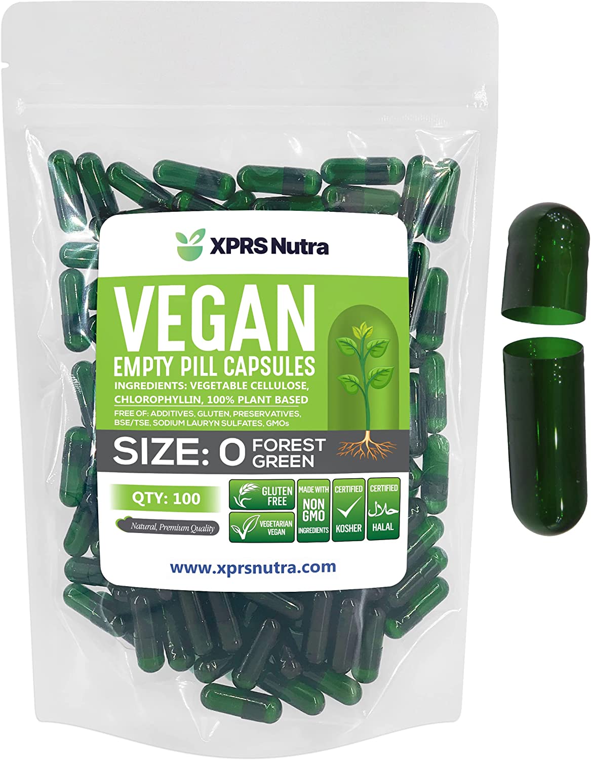 Size 0 Empty Vegan Capsules