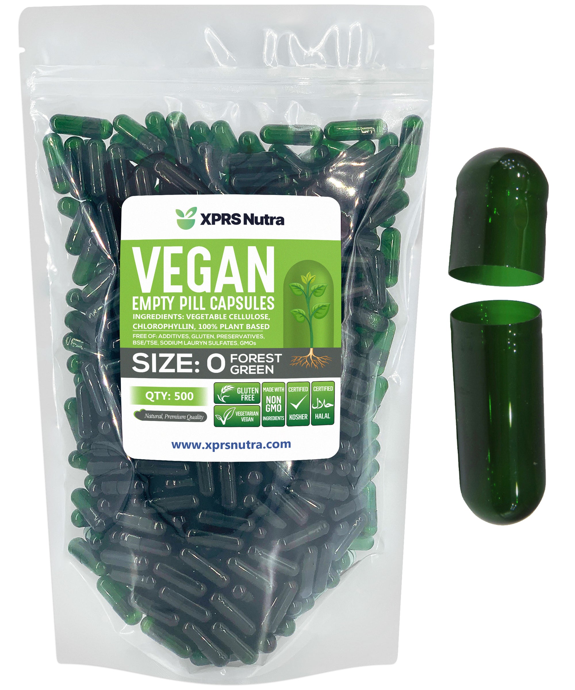 Size 0 Empty Vegan Capsules