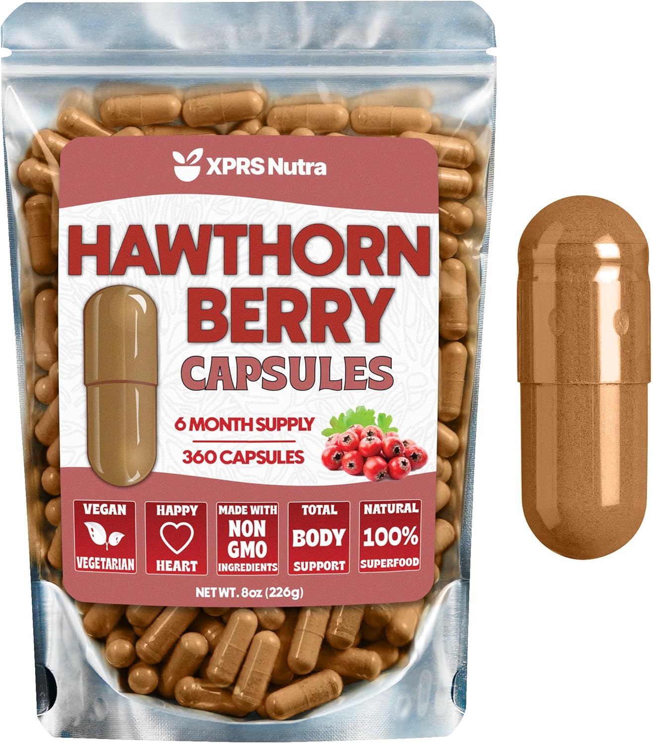 Hawthorn Berry Powder Capsules