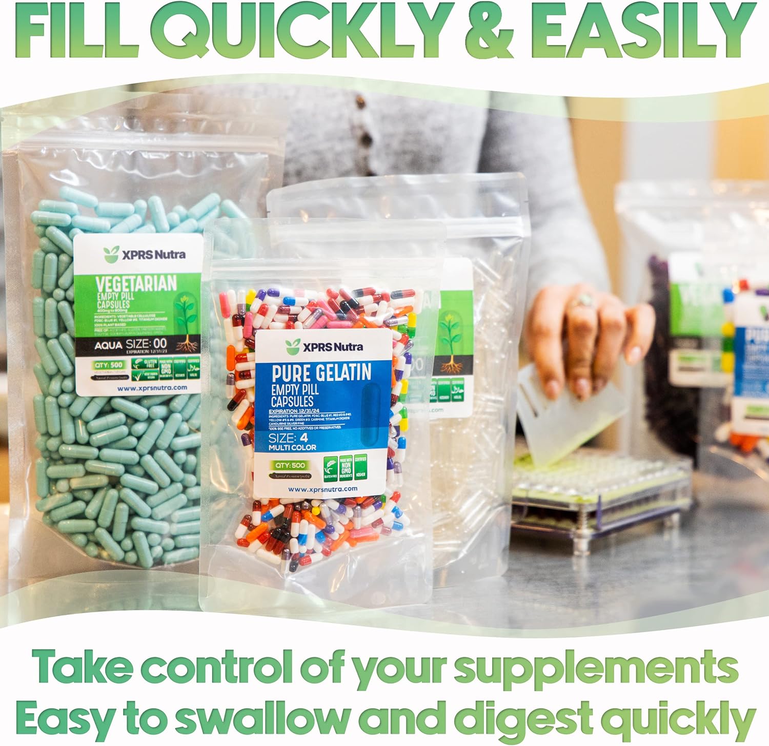 Empty Clear Enteric Coated Gelatin Capsules