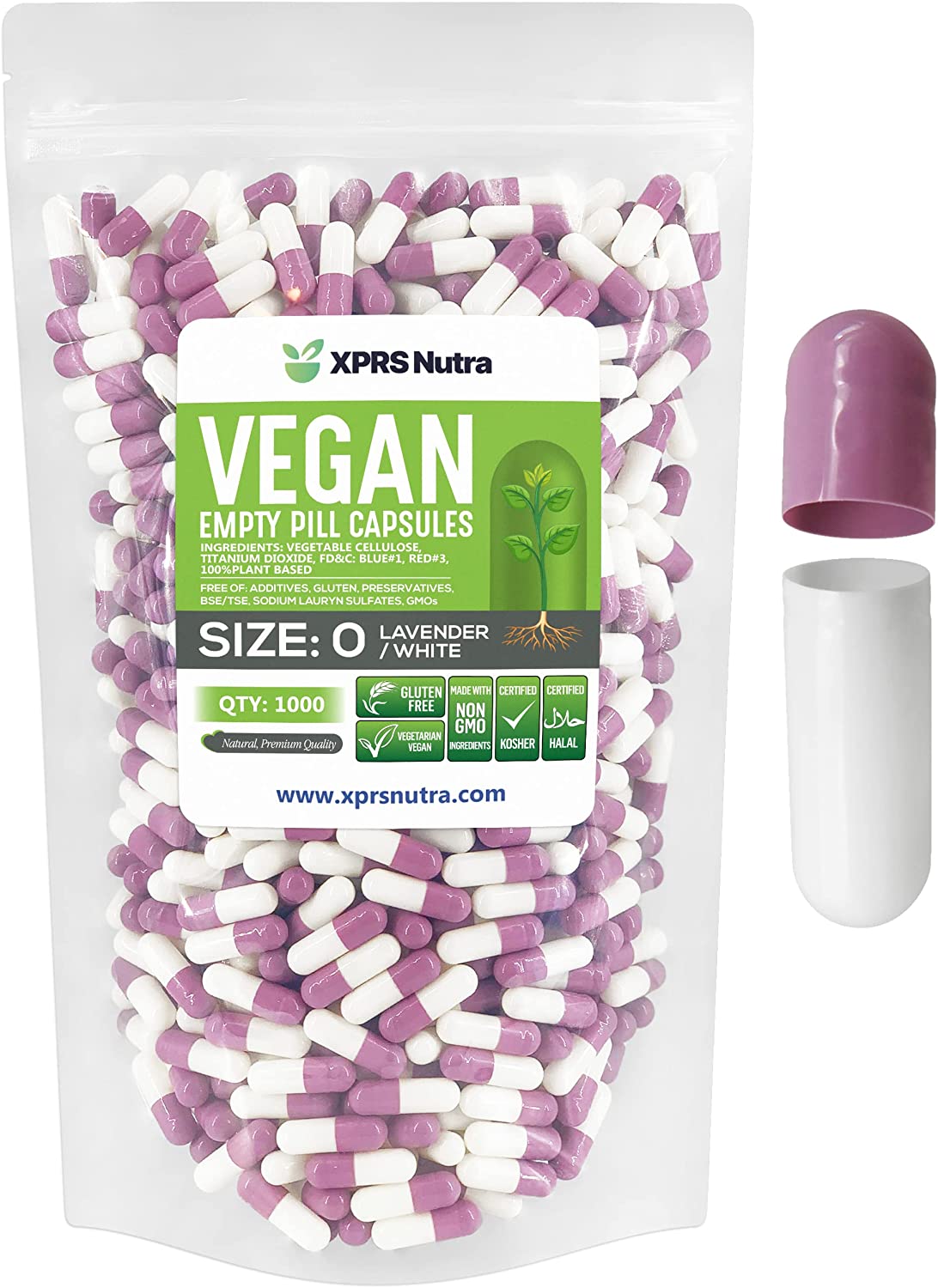 Size 0 Empty Vegan Capsules