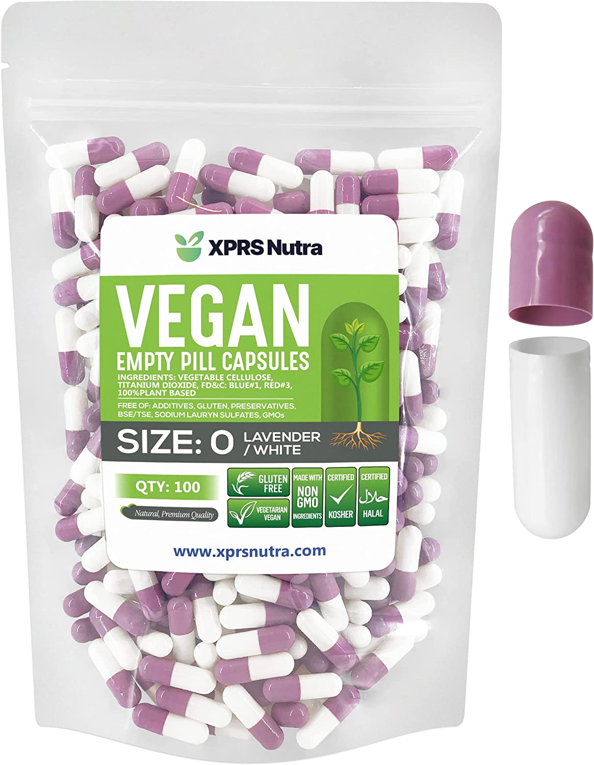 Size 0 Empty Vegan Capsules