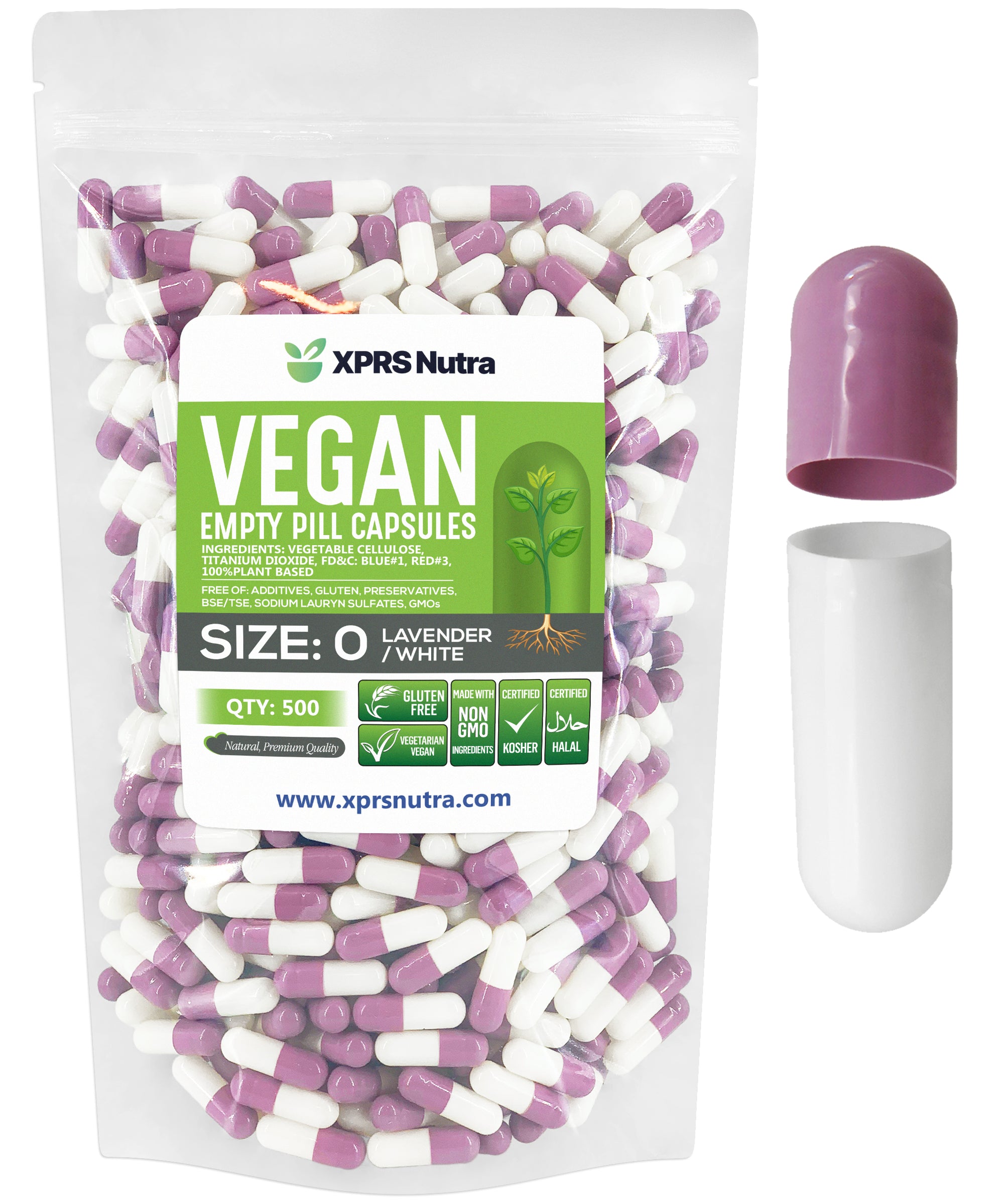 Size 0 Empty Vegan Capsules