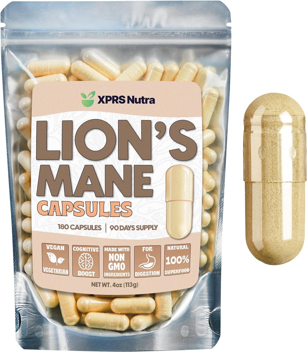 Lion's Mane Mushroom Powder Capsules