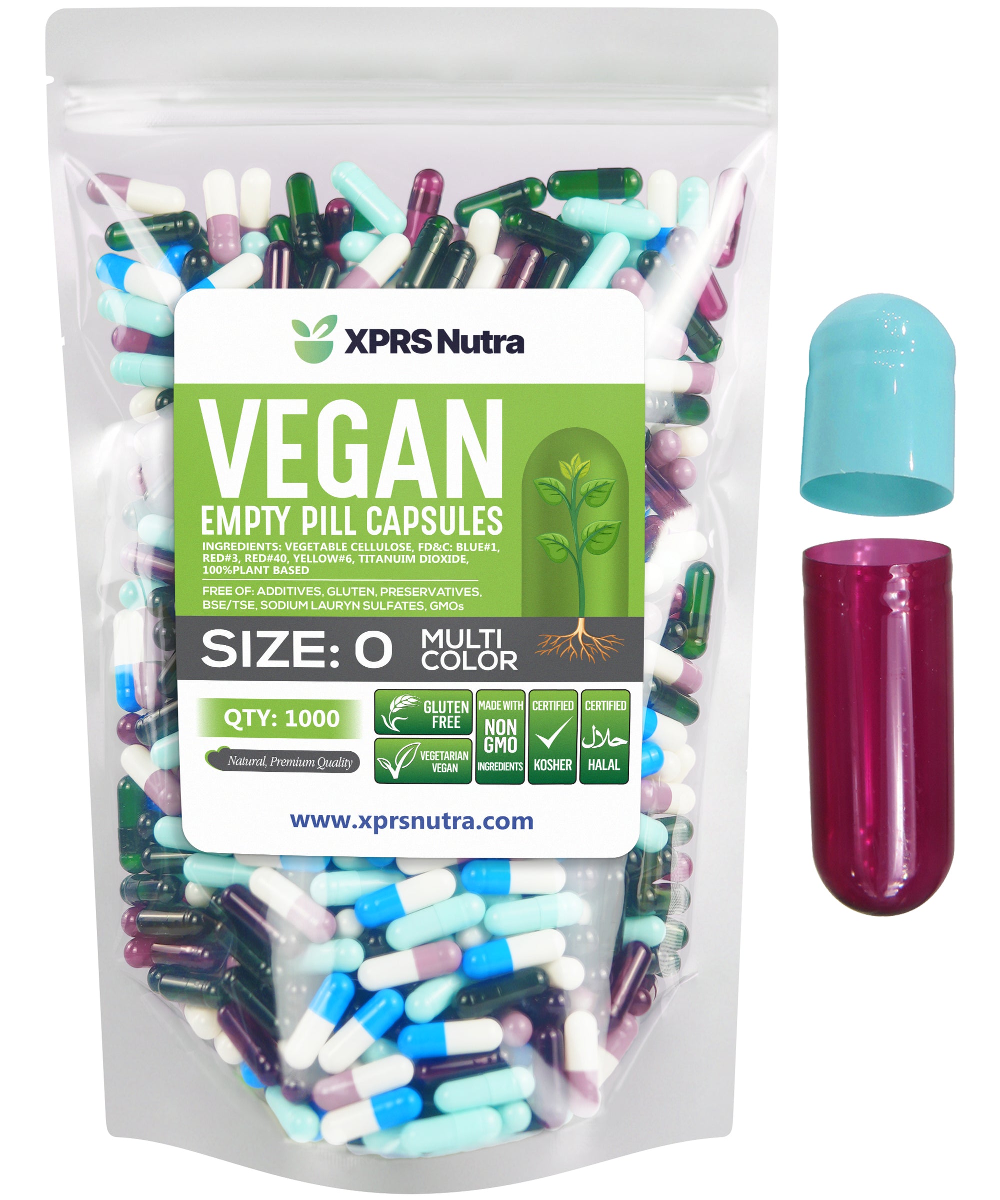 Size 0 Empty Vegan Capsules