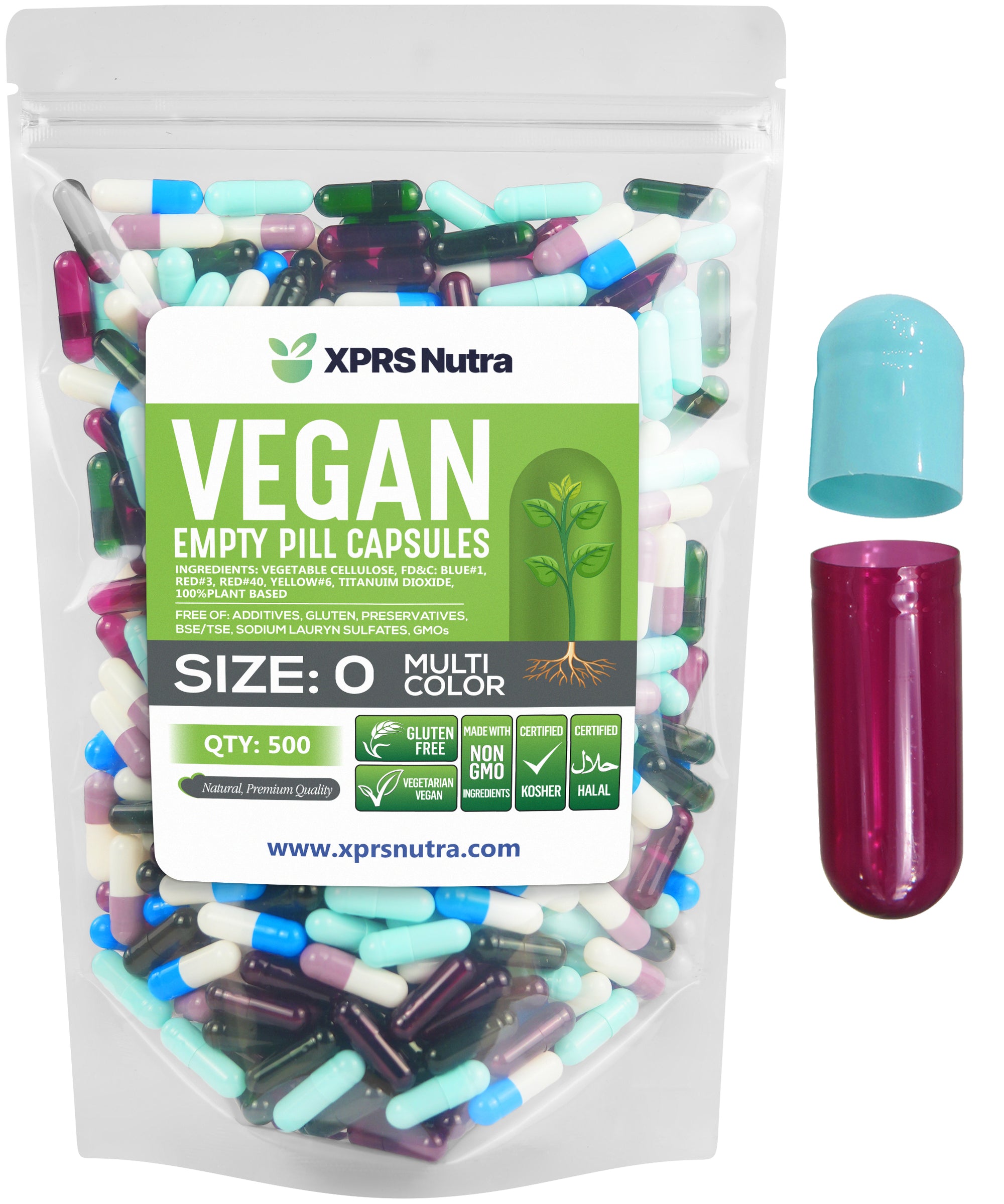 Size 0 Empty Vegan Capsules