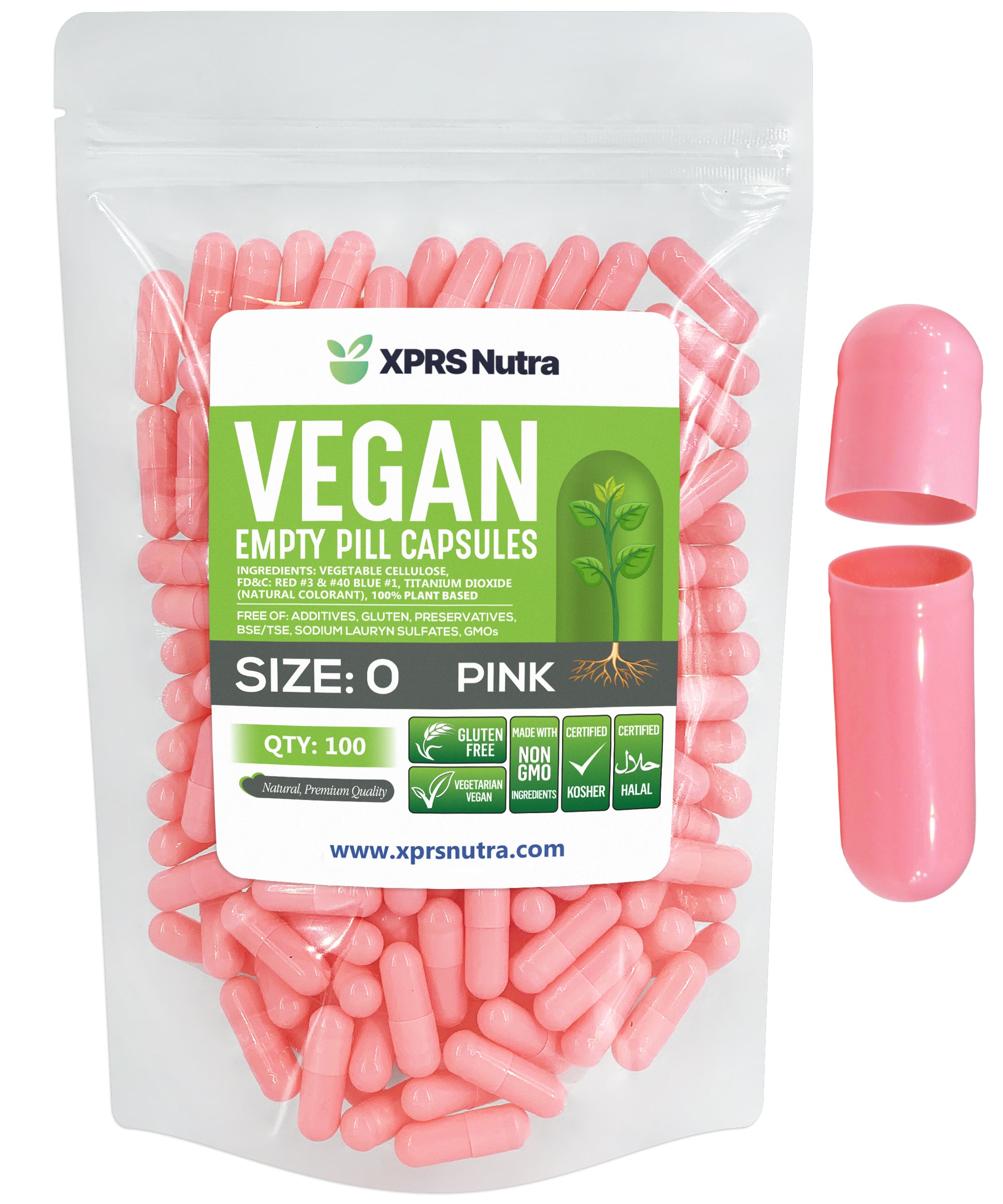 Size 0 Empty Vegan Capsules