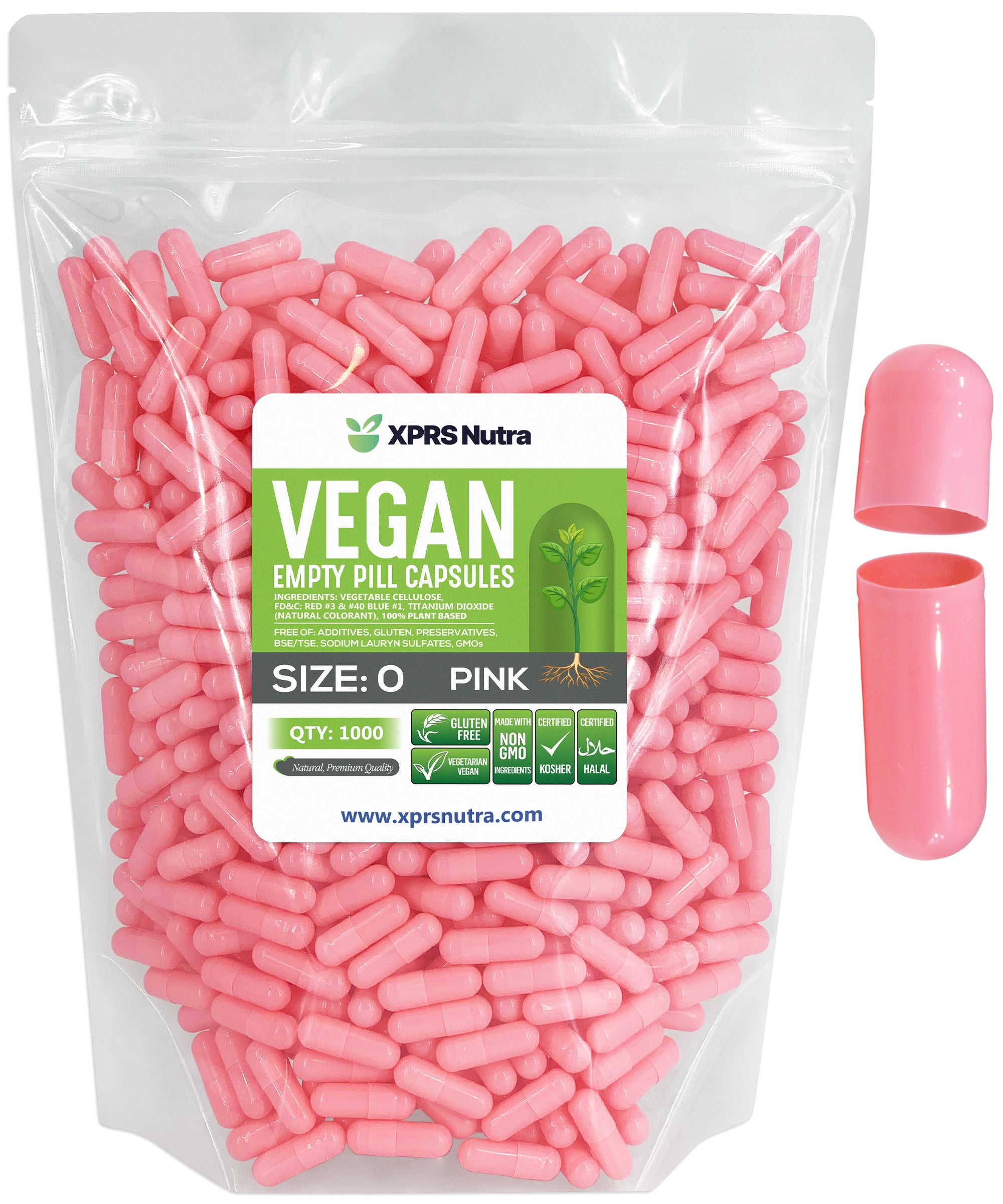 Size 0 Empty Vegan Capsules