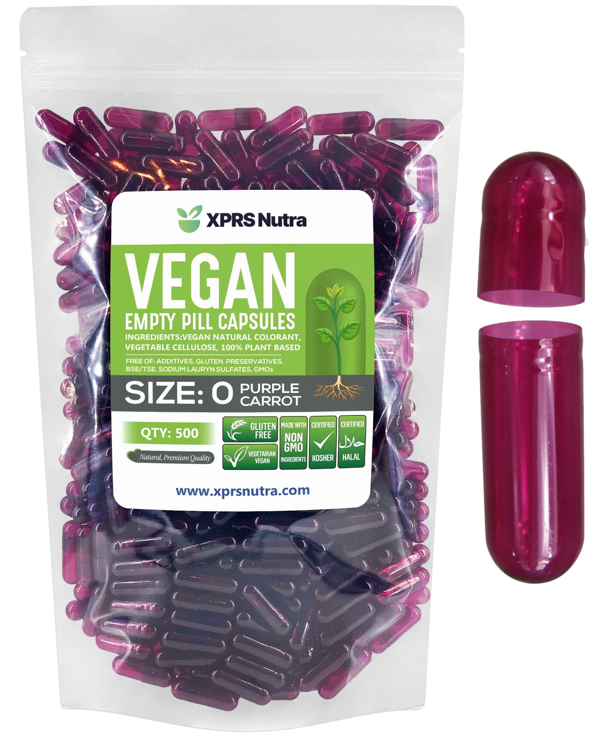 Size 0 Empty Vegan Capsules
