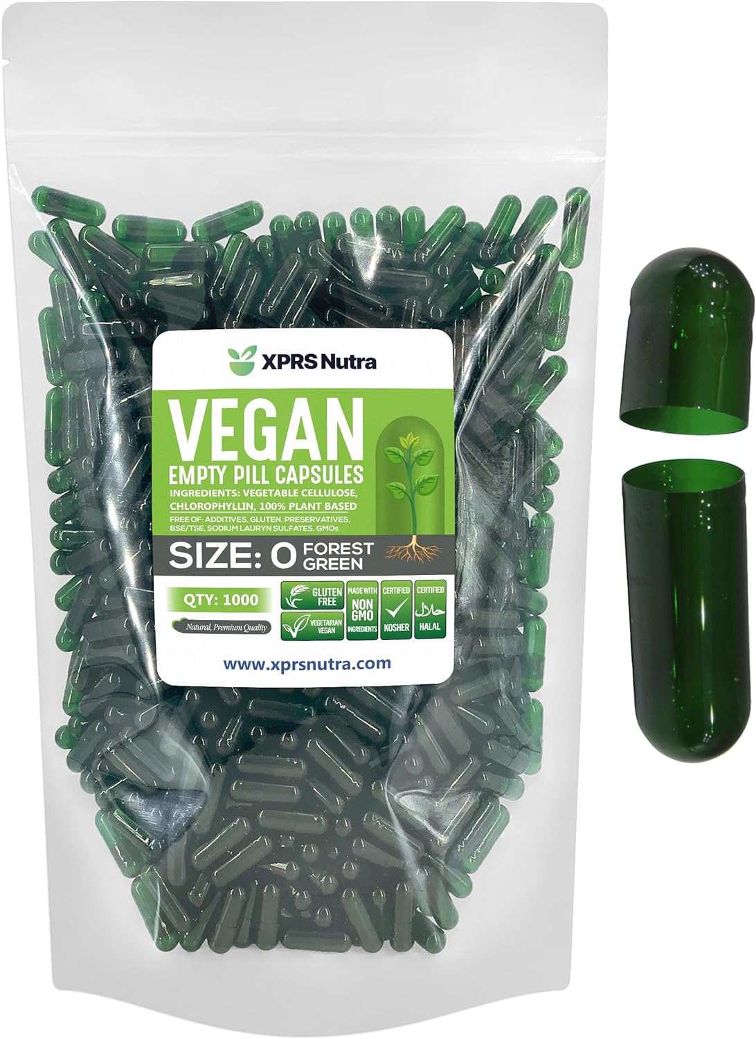 Size 0 Empty Vegan Capsules