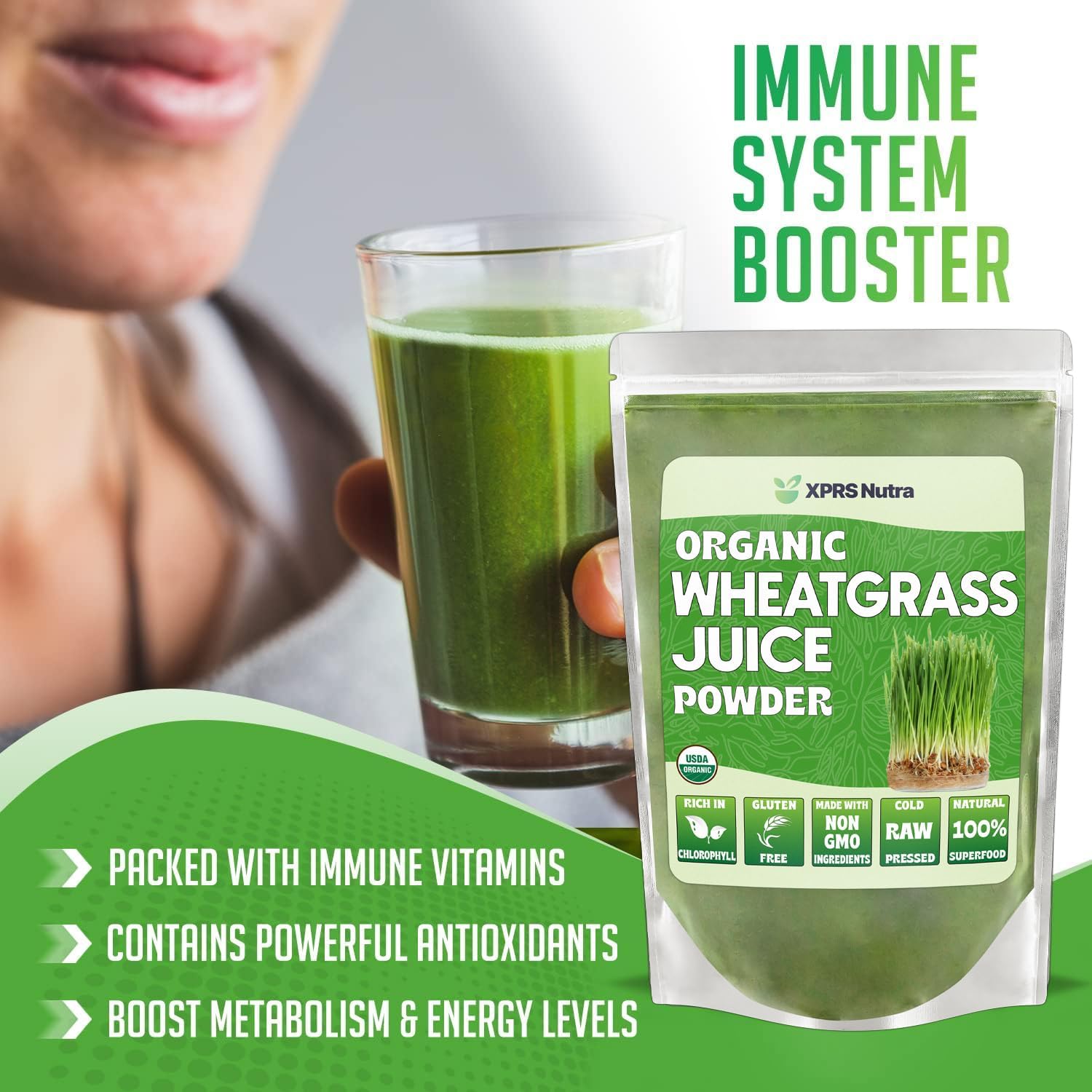 Organic Wheatgrass Juice Powder