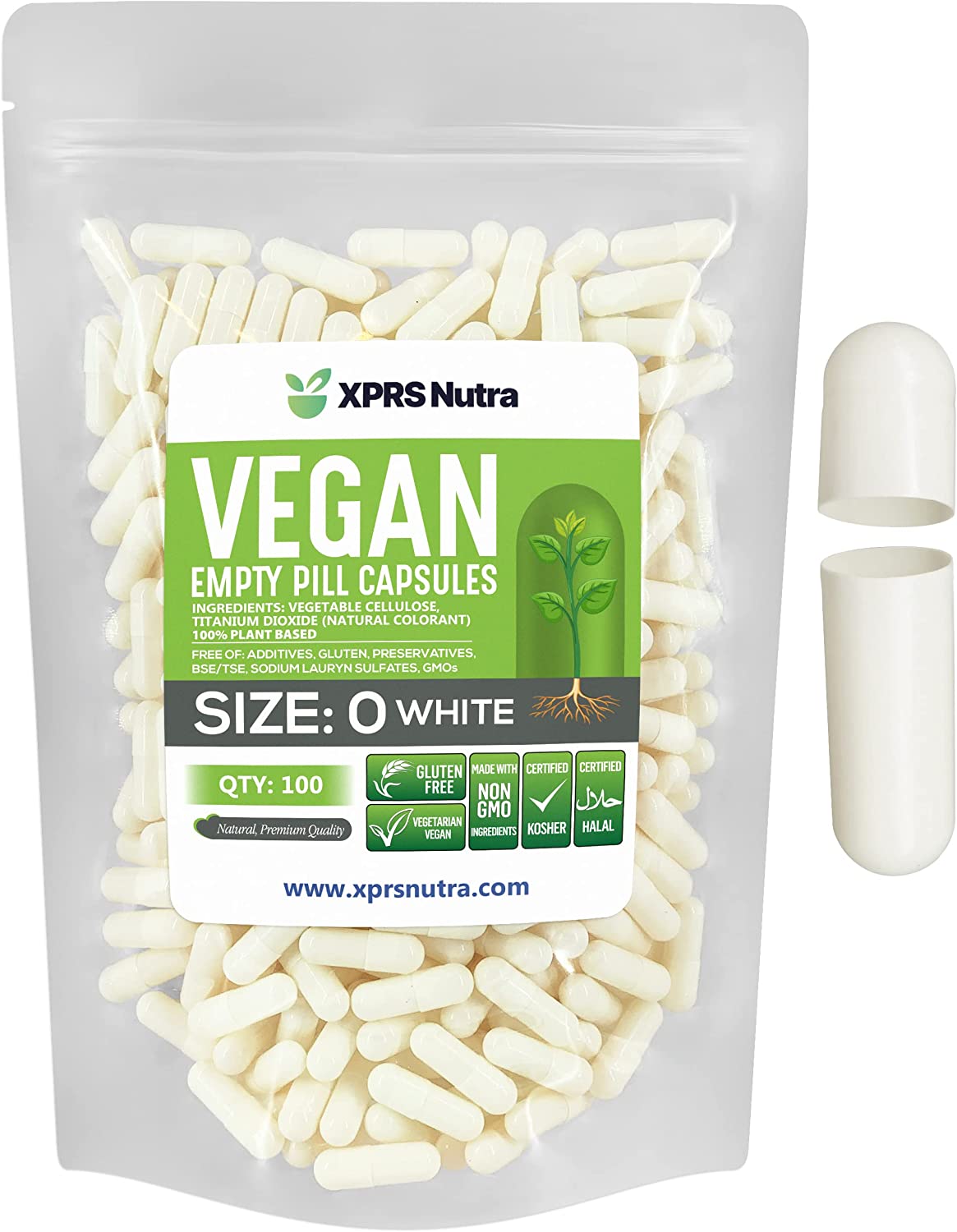 Size 0 Empty Vegan Capsules