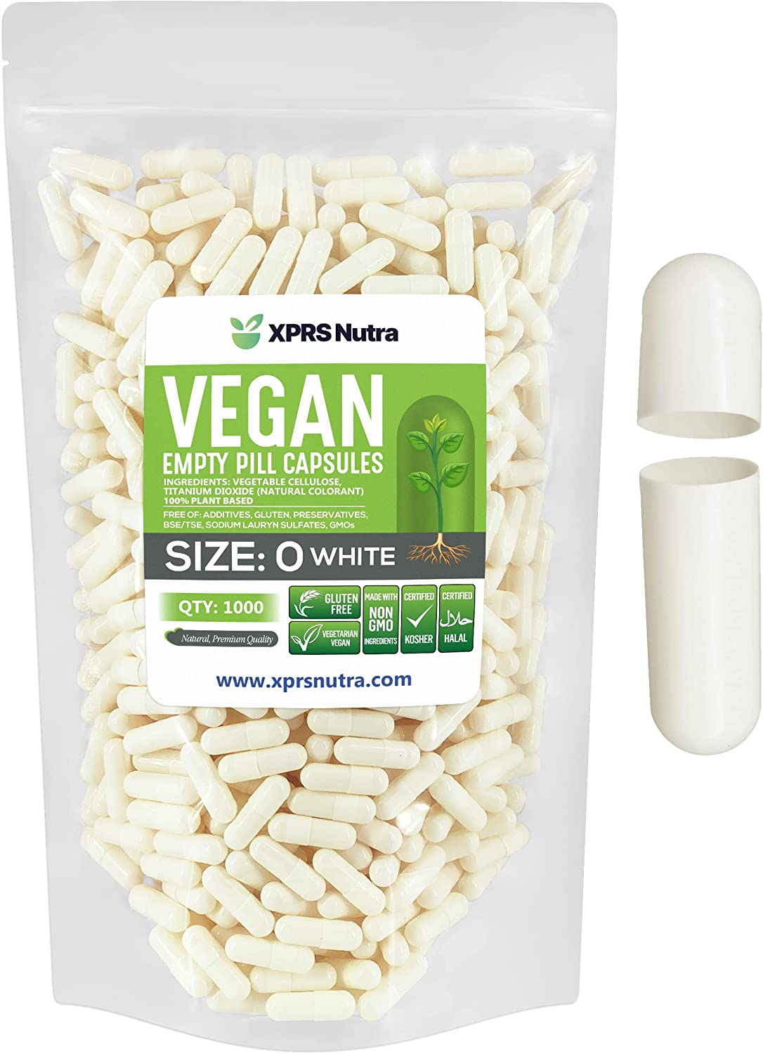 Size 0 Empty Vegan Capsules