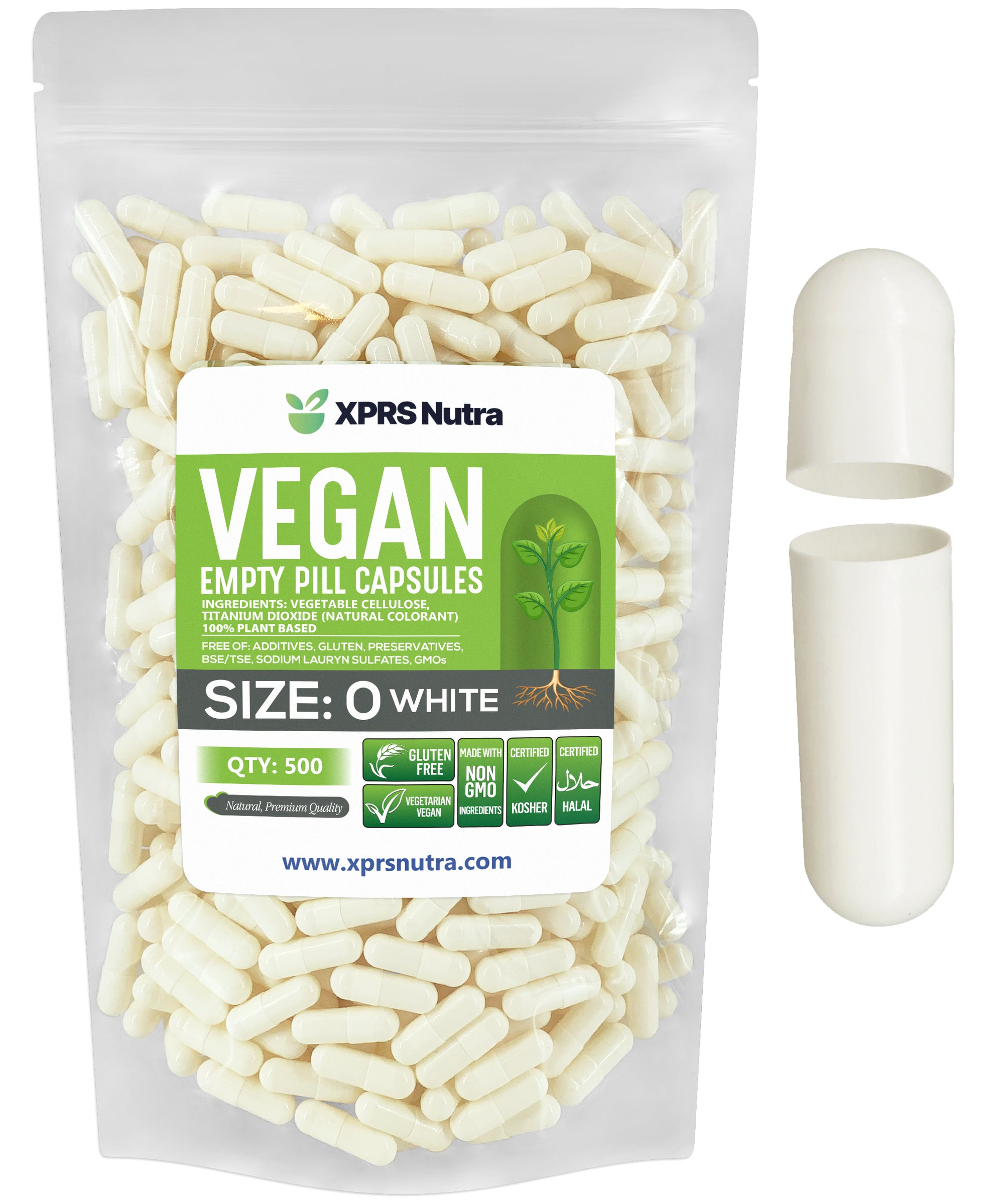 Size 0 Empty Vegan Capsules