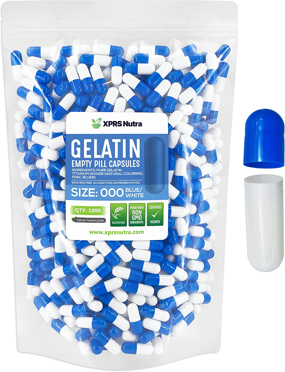 Size 000 Empty Gelatin Capsules
