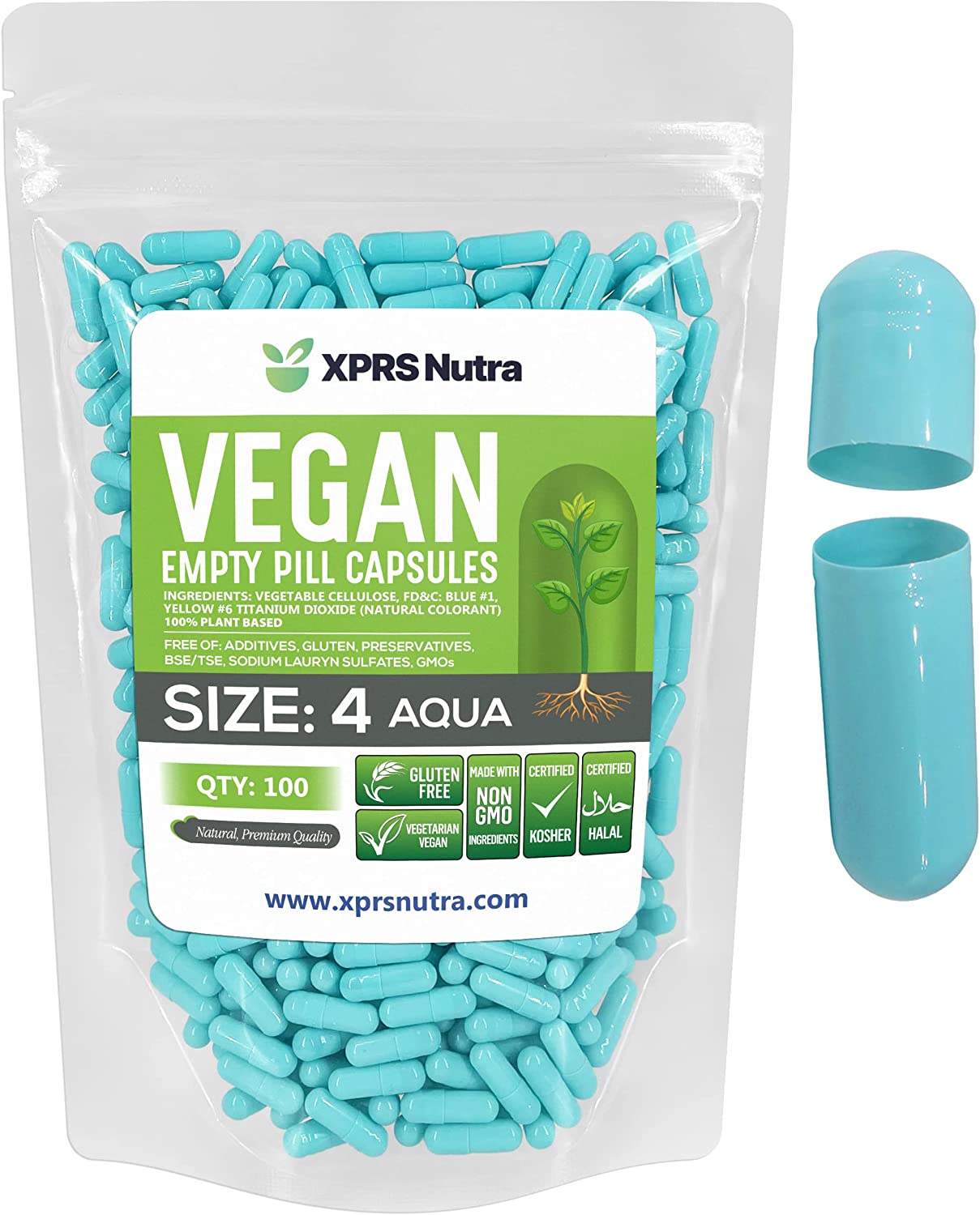 Size 4 Empty Vegan Capsules