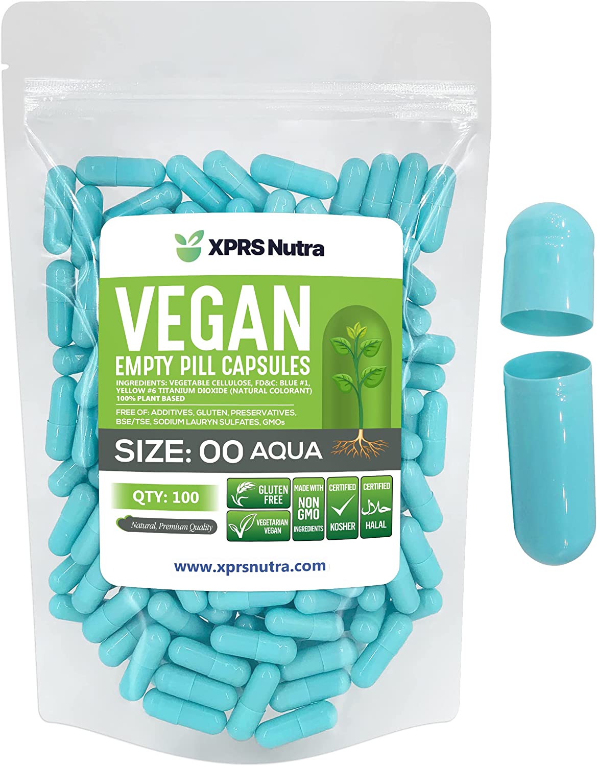 Size 00 Empty Vegan Capsules
