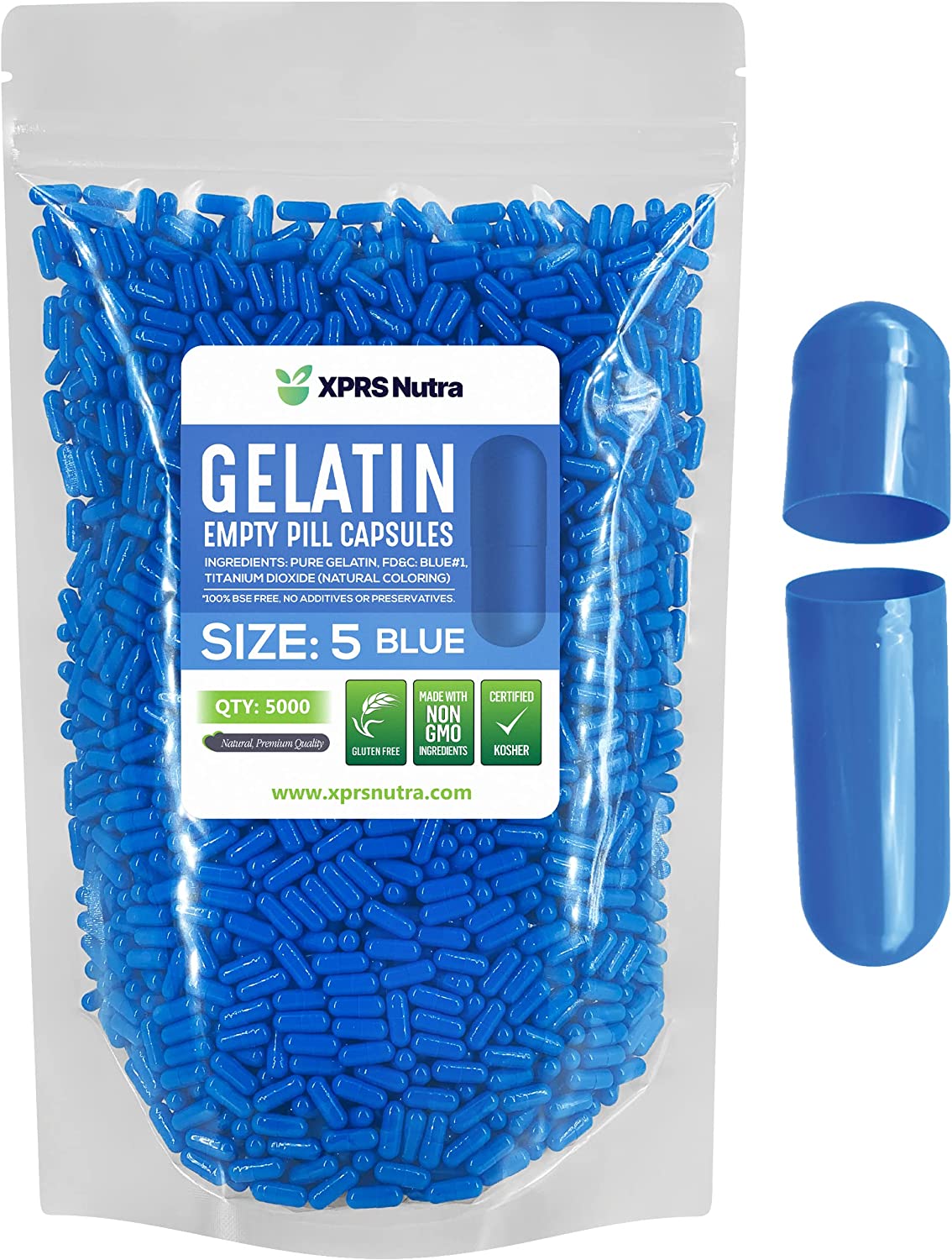 Size 5 Empty Gelatin Capsules