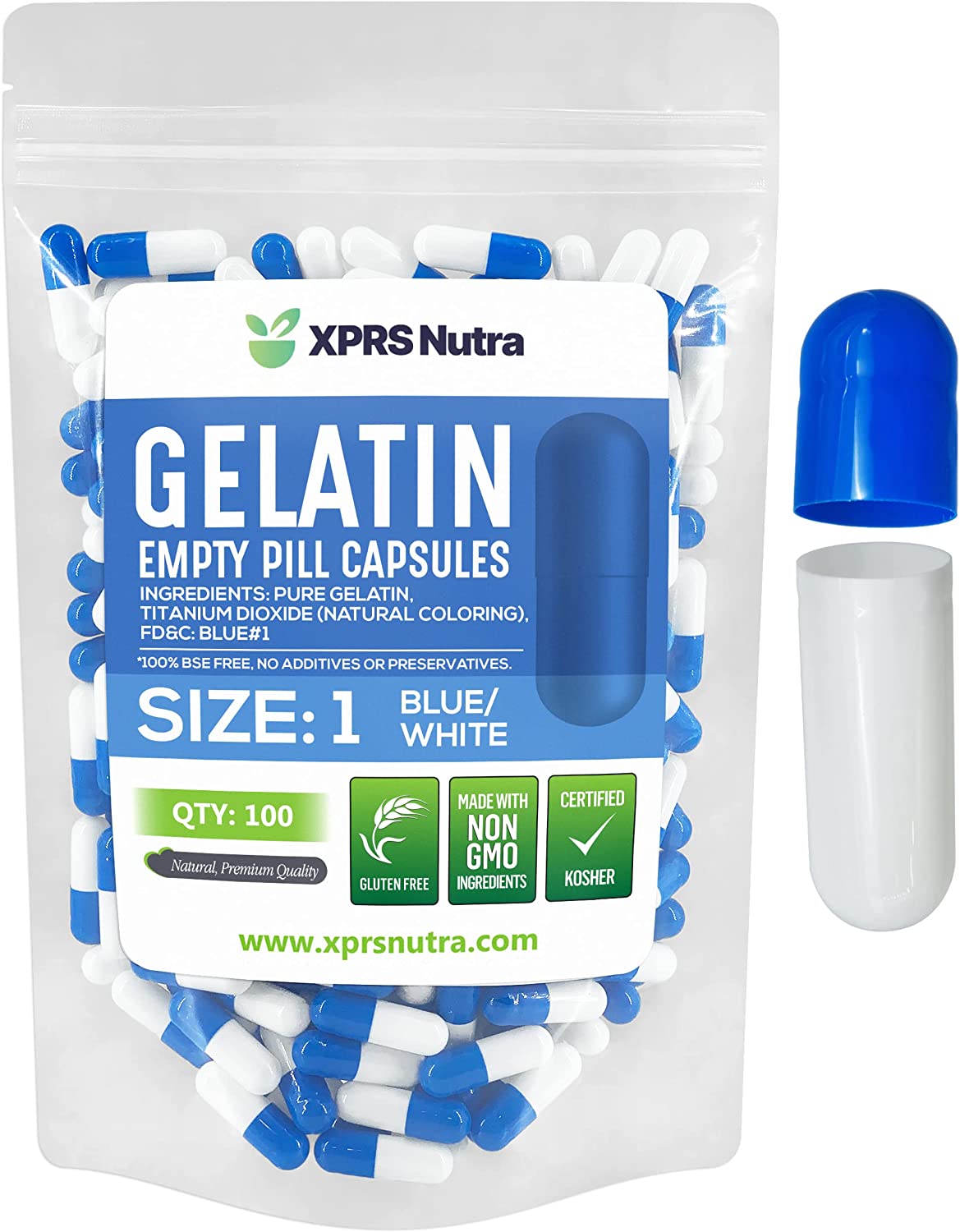 Size 1 Empty Gelatin Capsules