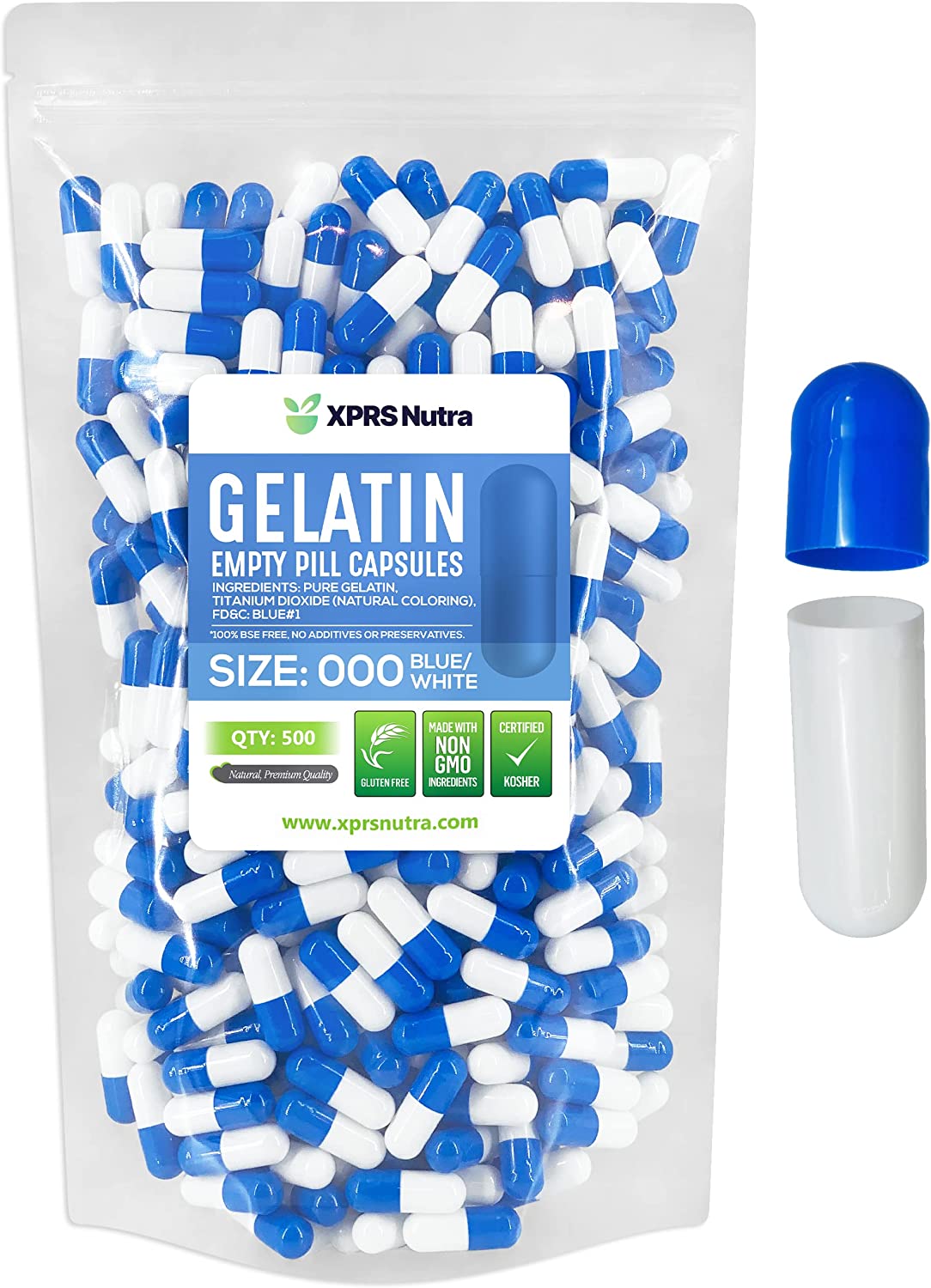Size 000 Empty Gelatin Capsules