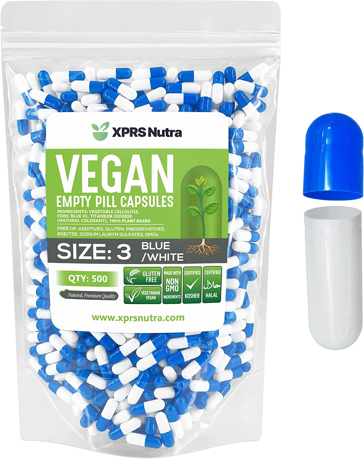 Size 3 Empty Vegan Capsules