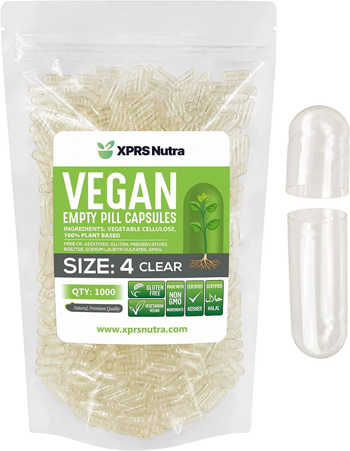 Size 4 Empty Vegan Capsules