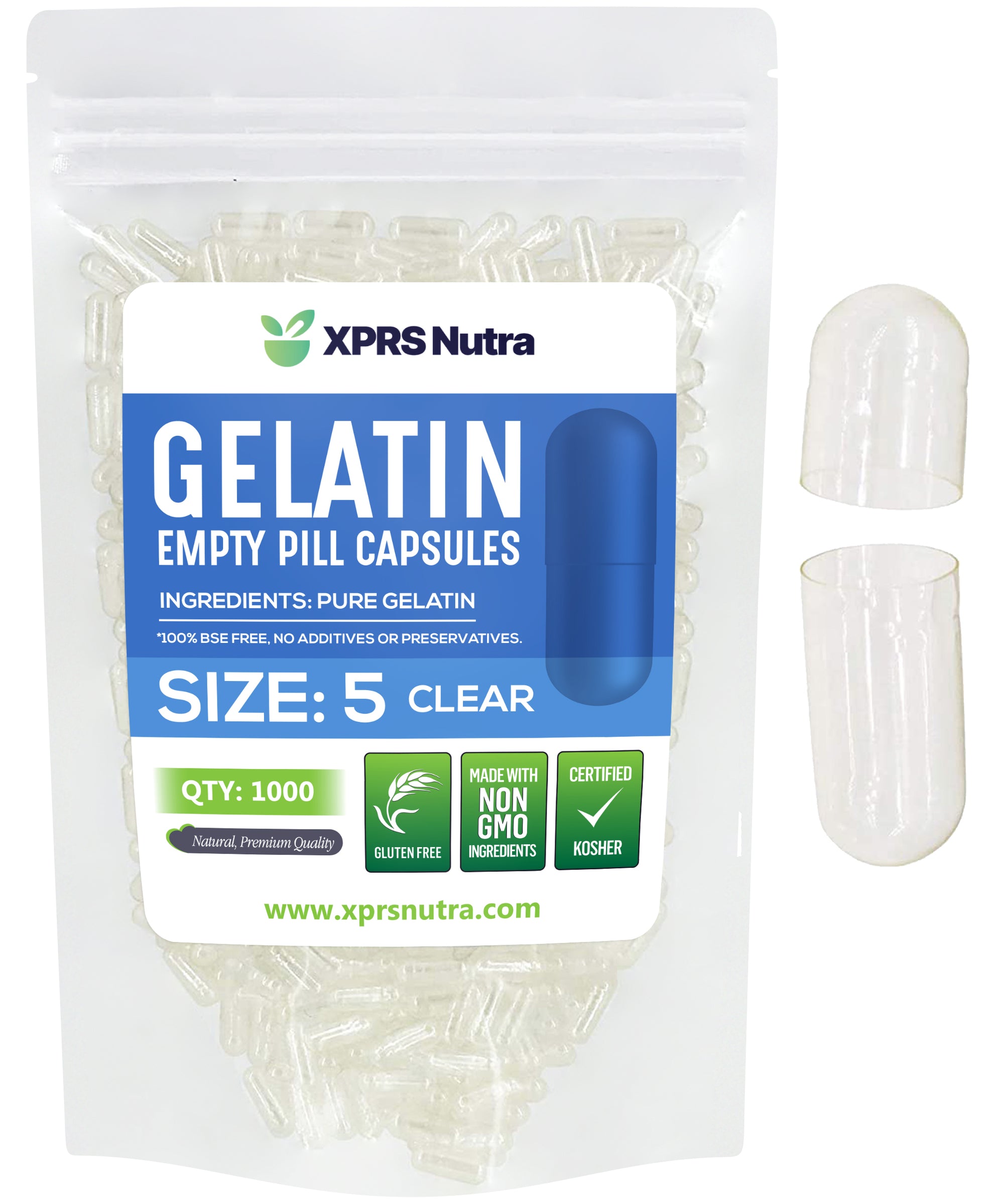 Size 5 Empty Gelatin Capsules