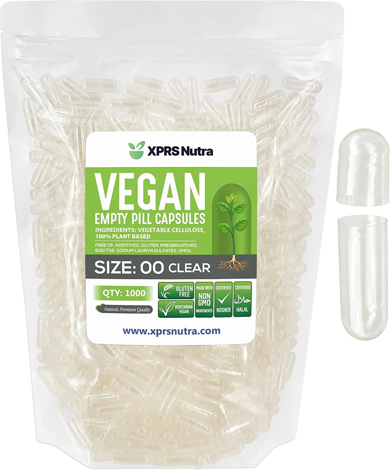 Size 00 Empty Vegan Capsules