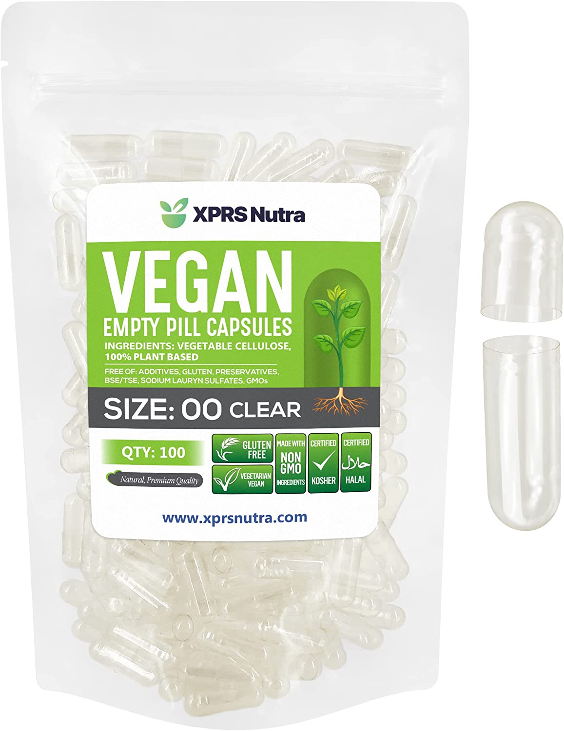 Size 00 Empty Vegan Capsules