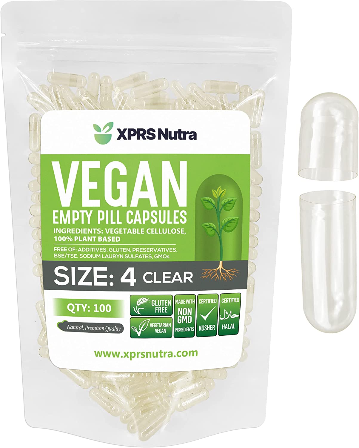 Size 4 Empty Vegan Capsules