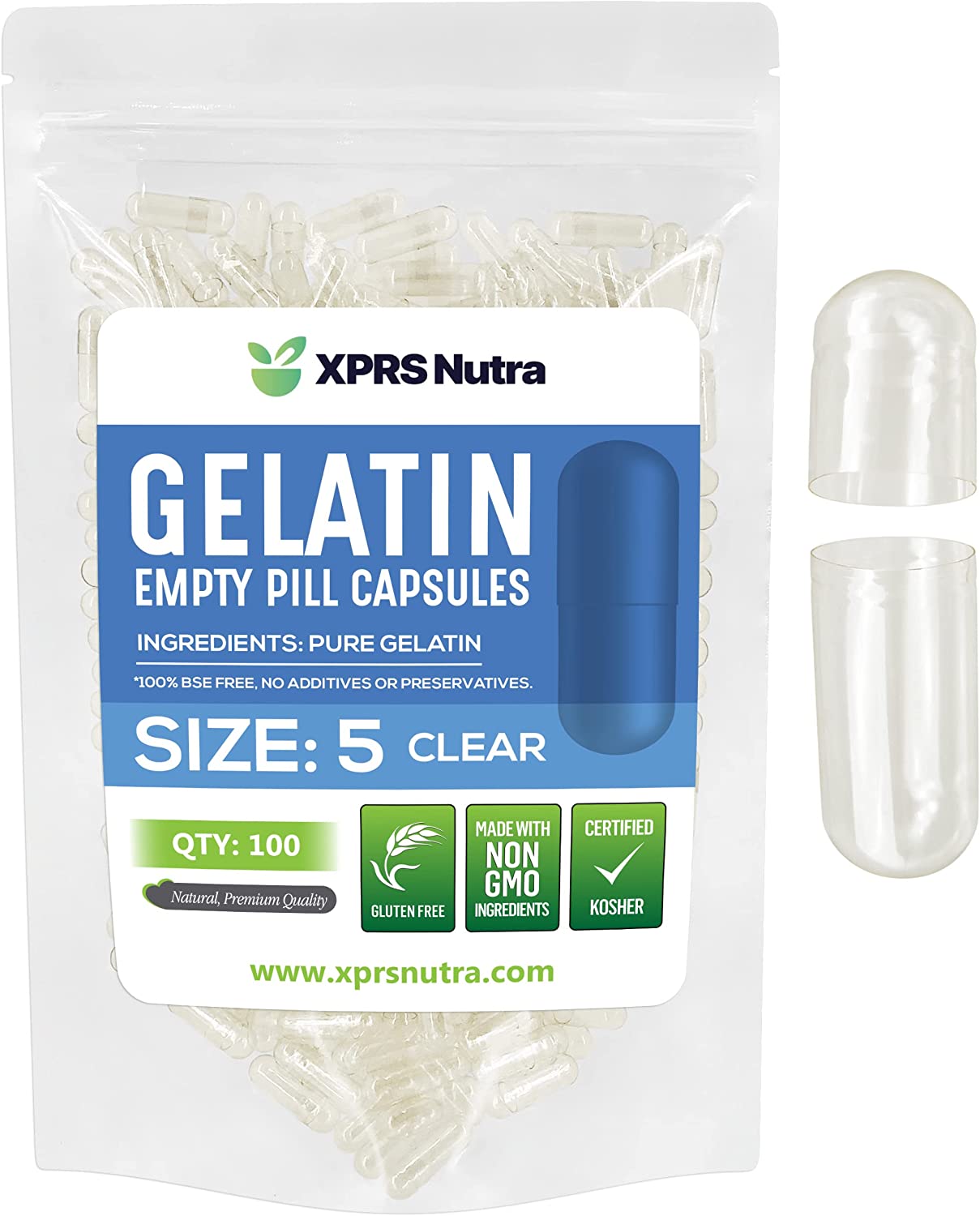 Size 5 Empty Gelatin Capsules
