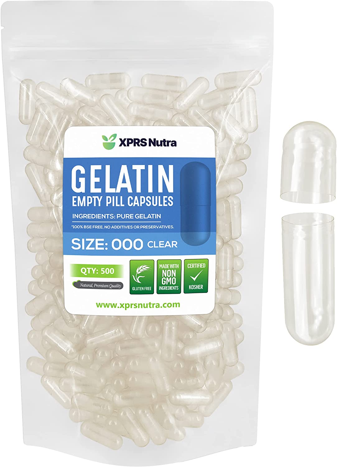 Size 000 Empty Gelatin Capsules