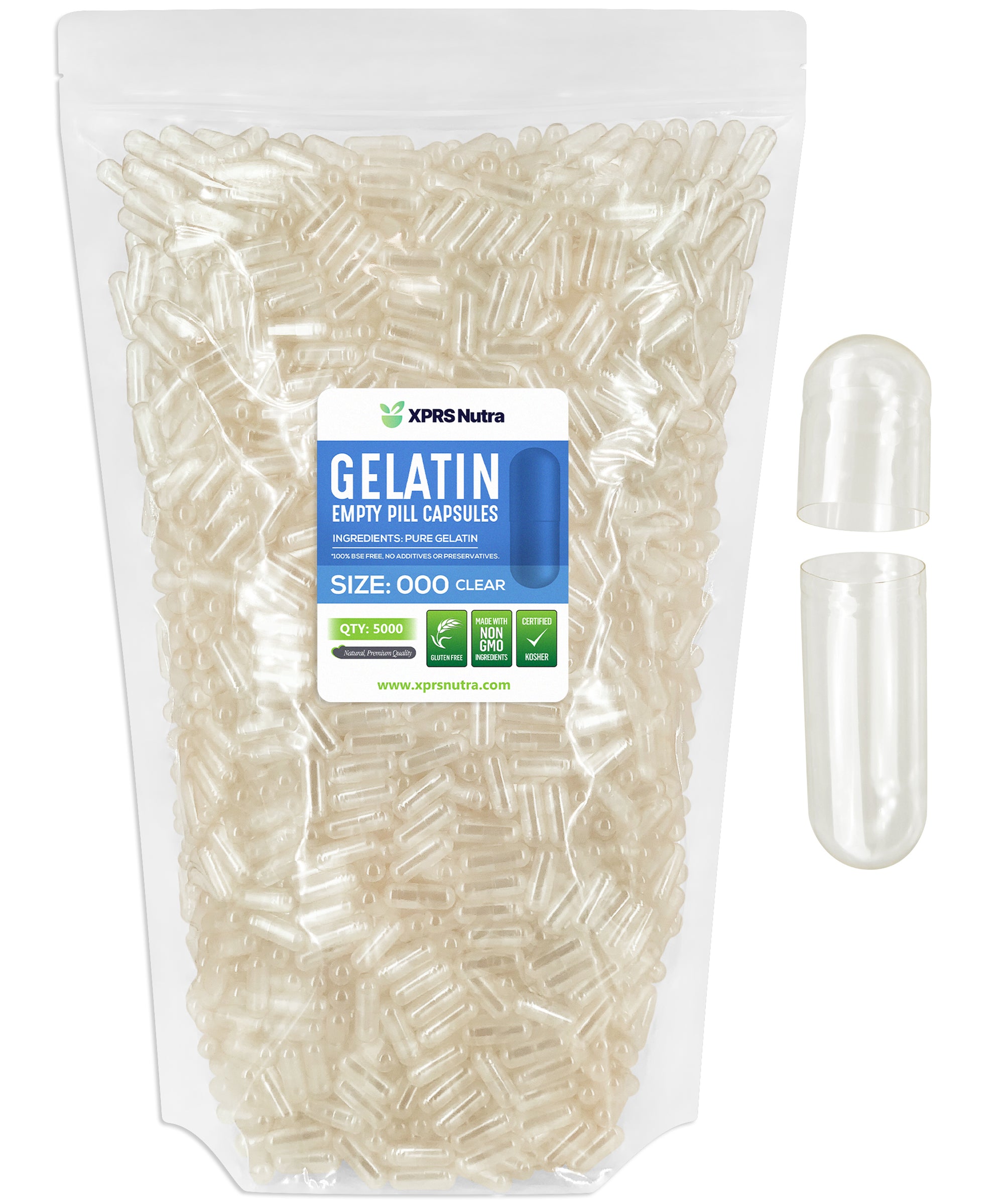 Size 000 Empty Gelatin Capsules