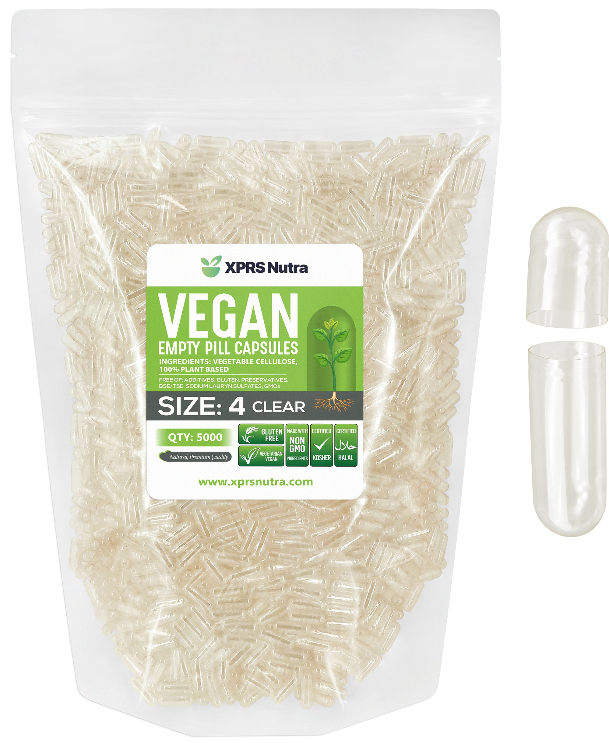 Size 4 Empty Vegan Capsules