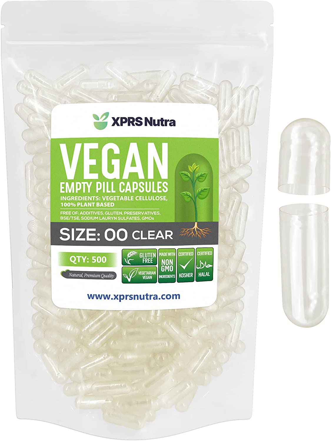 Size 00 Empty Vegan Capsules