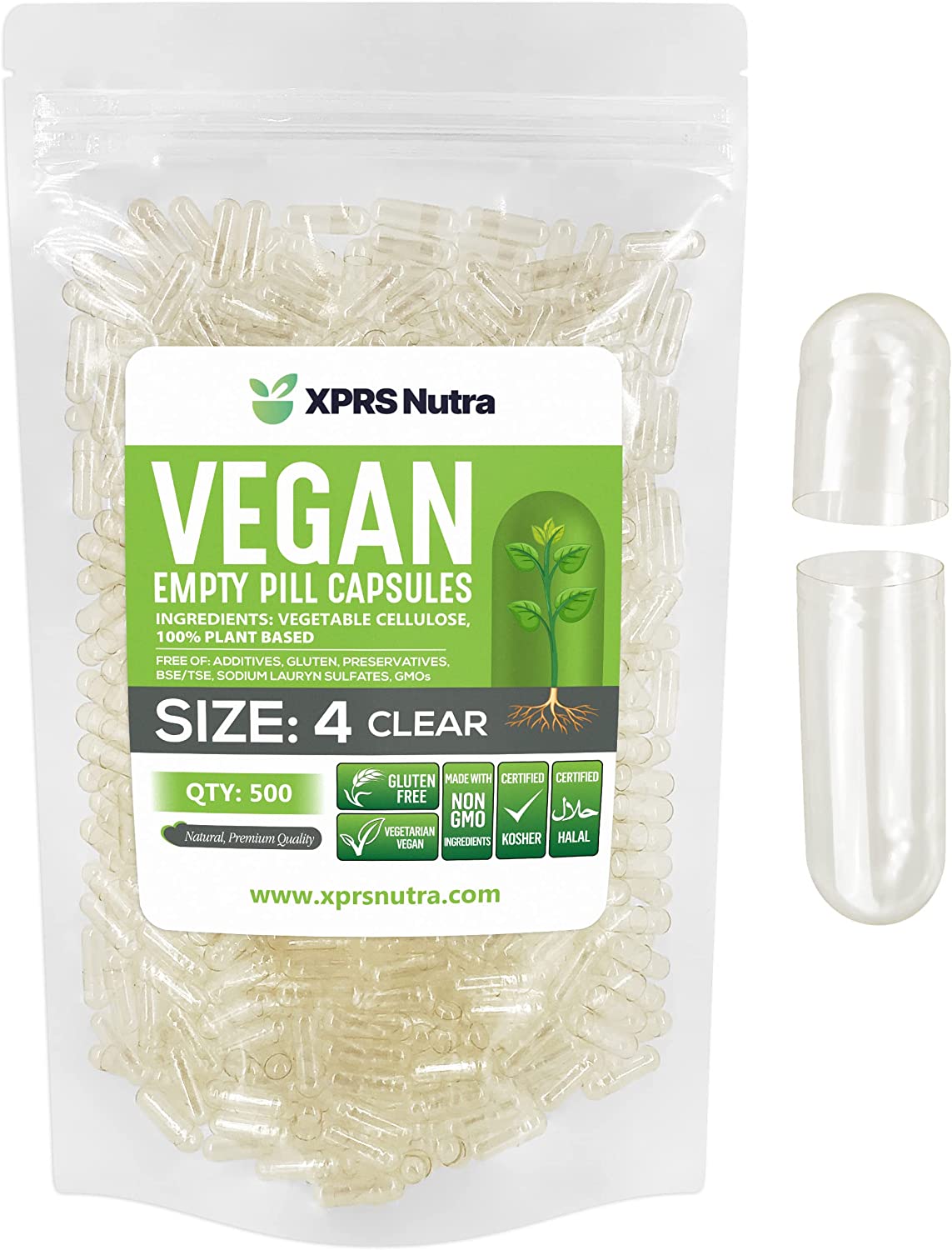 Size 4 Empty Vegan Capsules