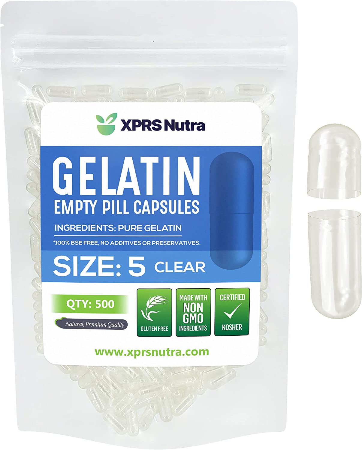 Size 5 Empty Gelatin Capsules
