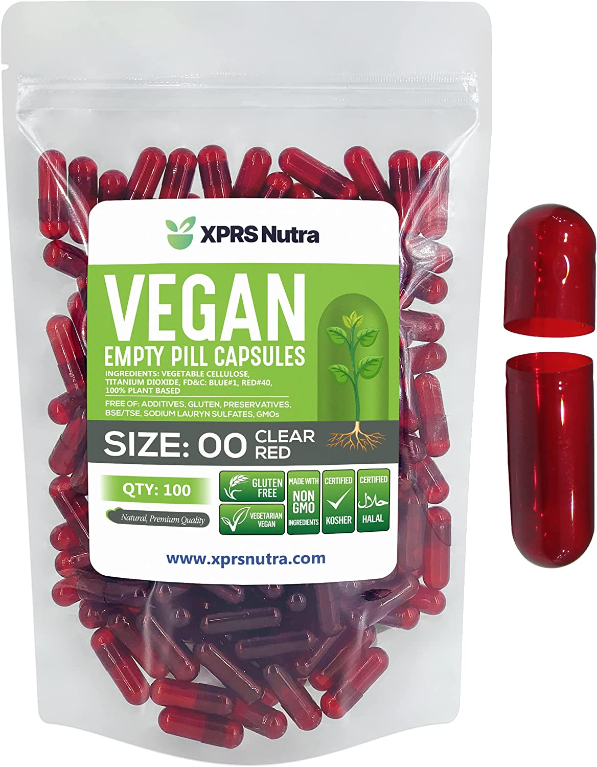 Size 00 Empty Vegan Capsules
