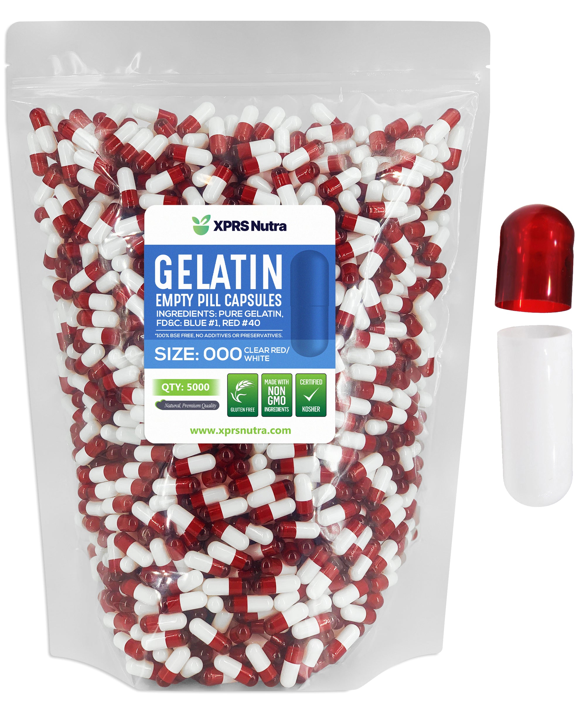 Size 000 Empty Gelatin Capsules