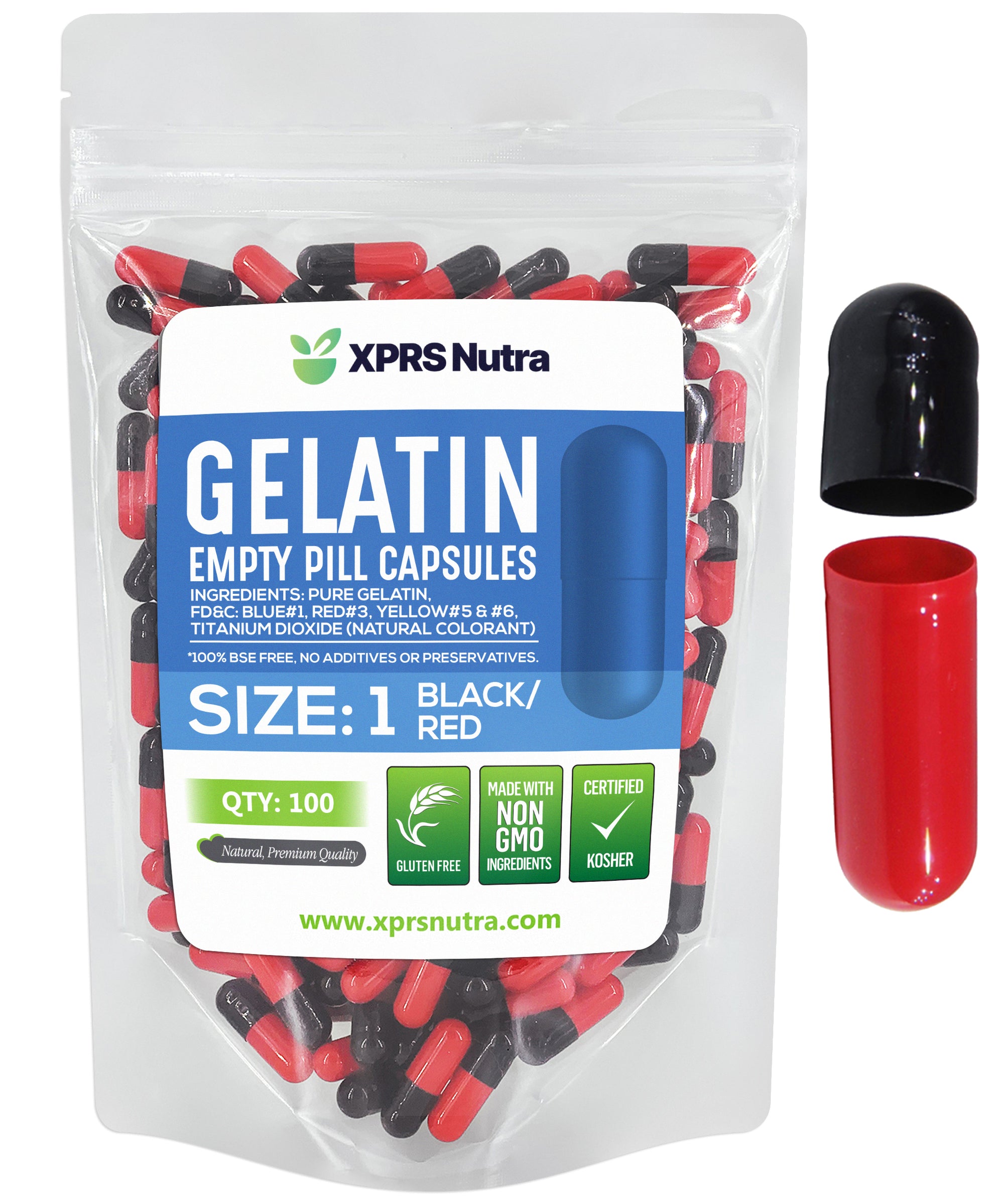 Size 1 Empty Gelatin Capsules