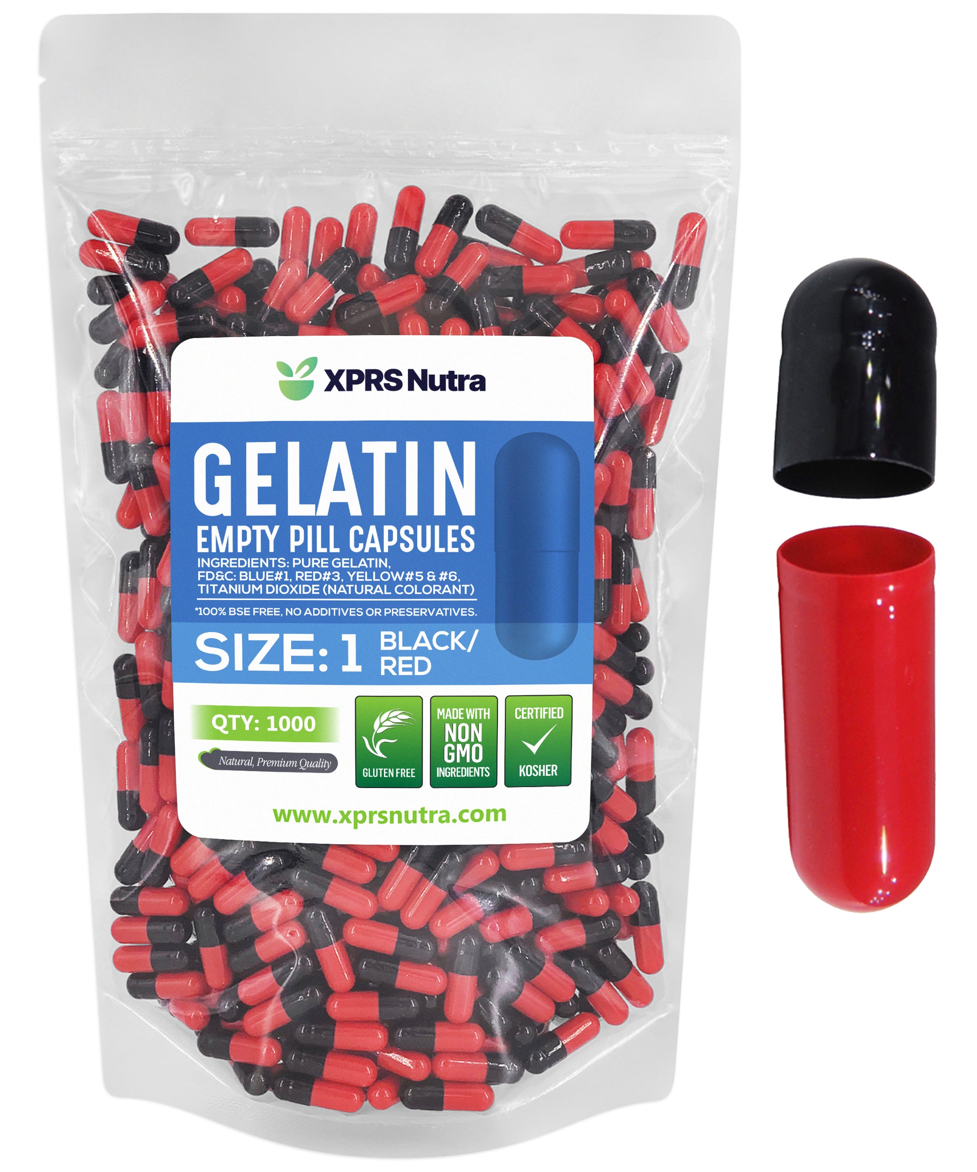 Size 1 Empty Gelatin Capsules