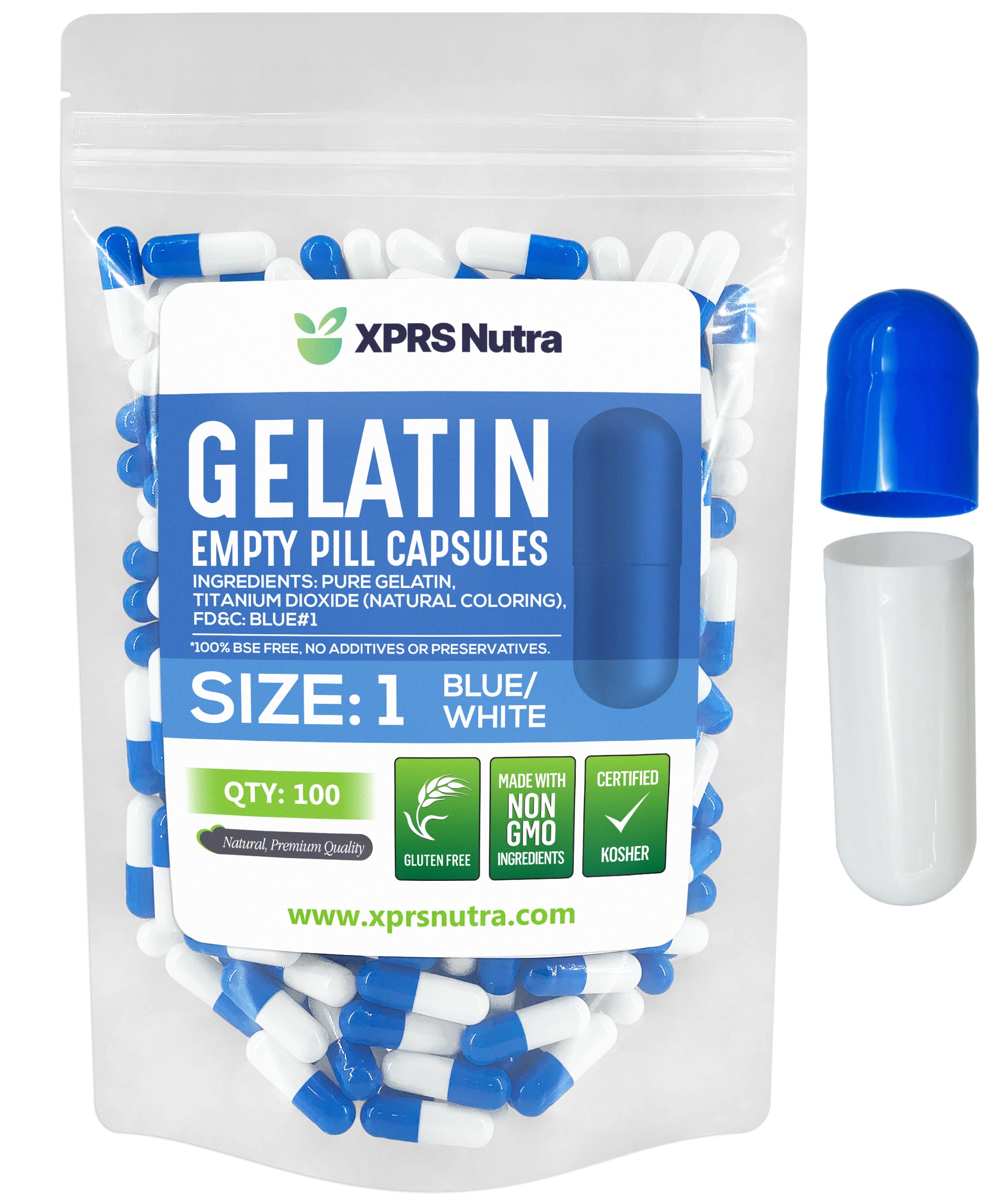 Size 1 Empty Gelatin Capsules