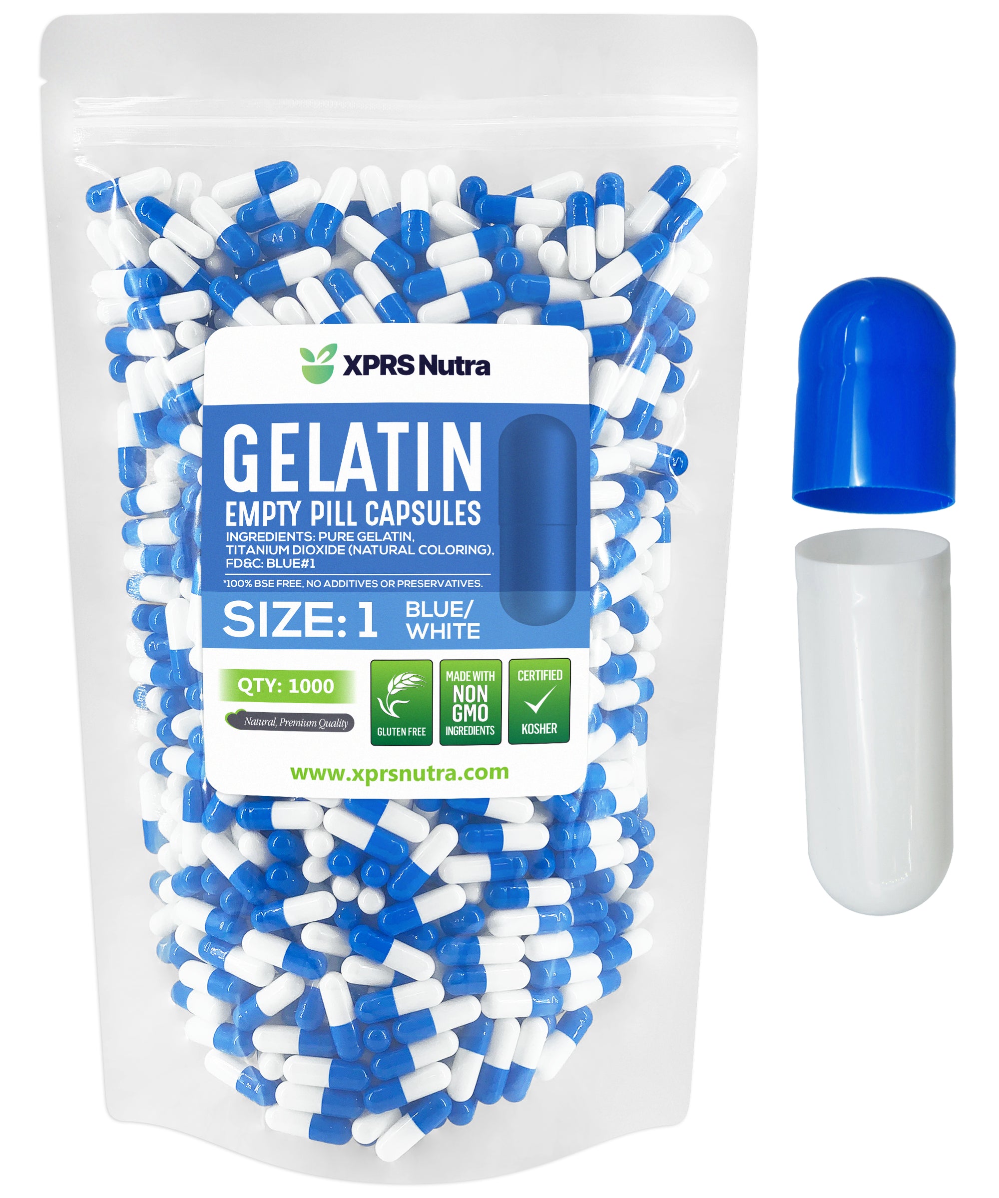 Size 1 Empty Gelatin Capsules
