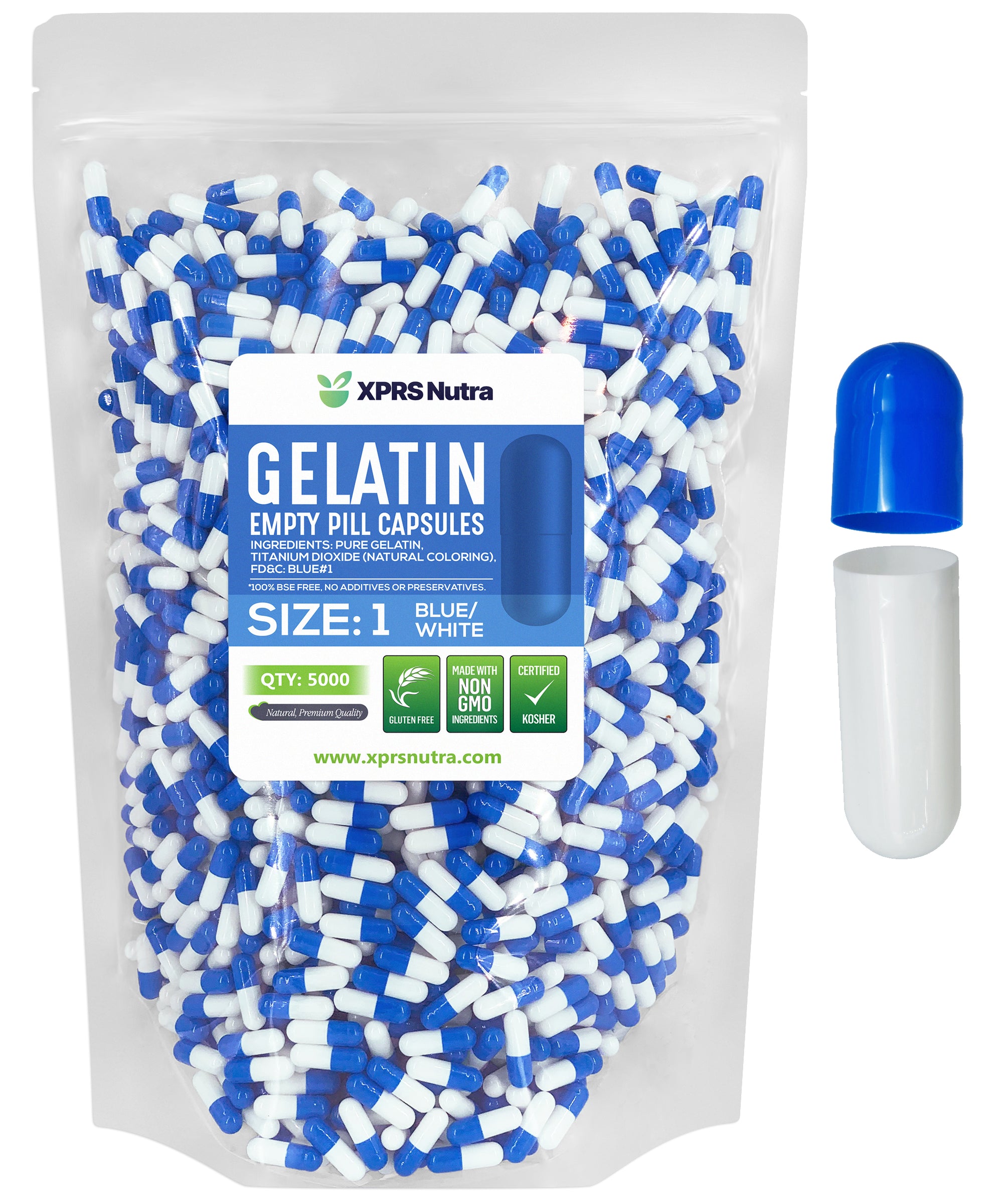 Size 1 Empty Gelatin Capsules
