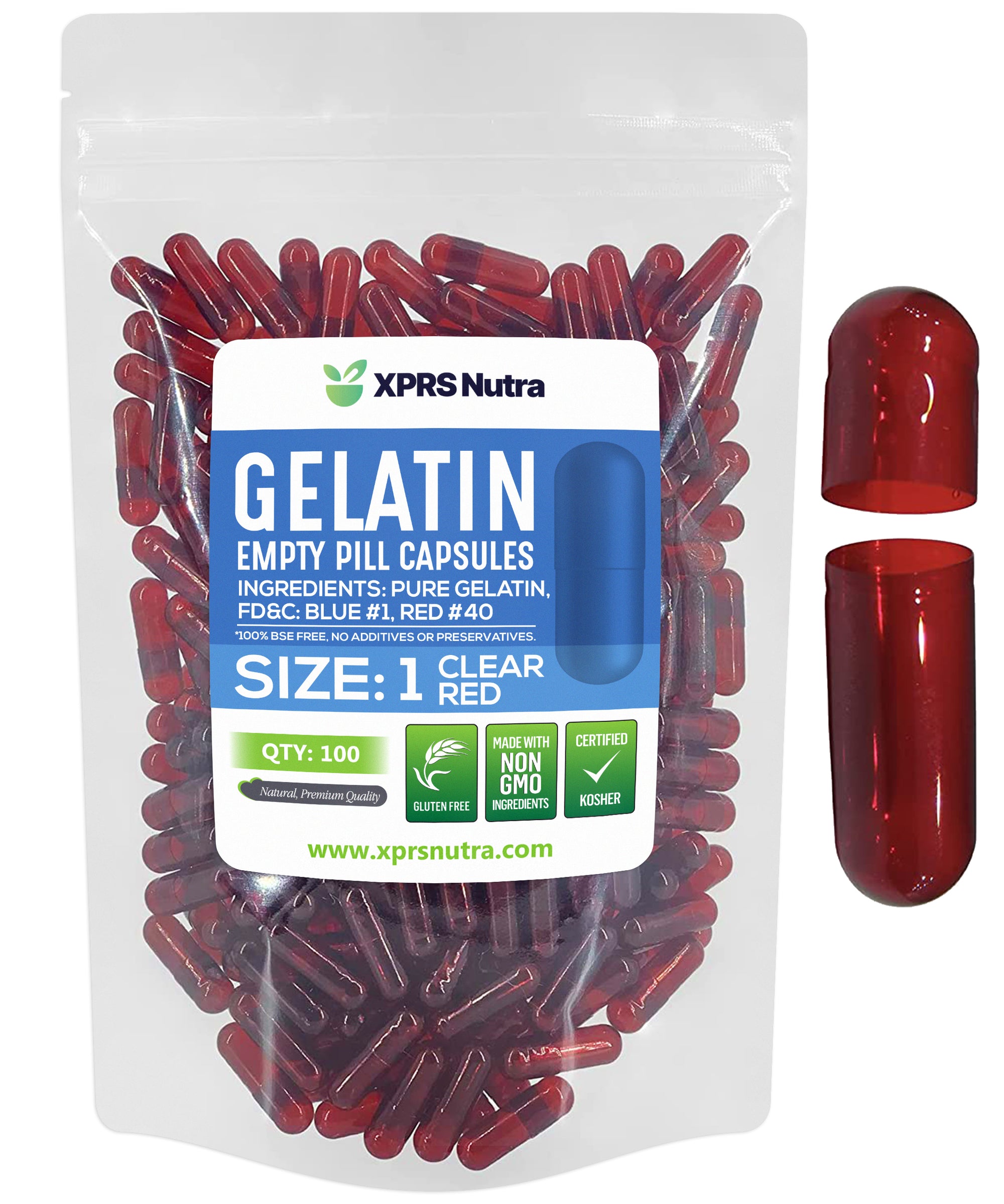 Size 1 Empty Gelatin Capsules