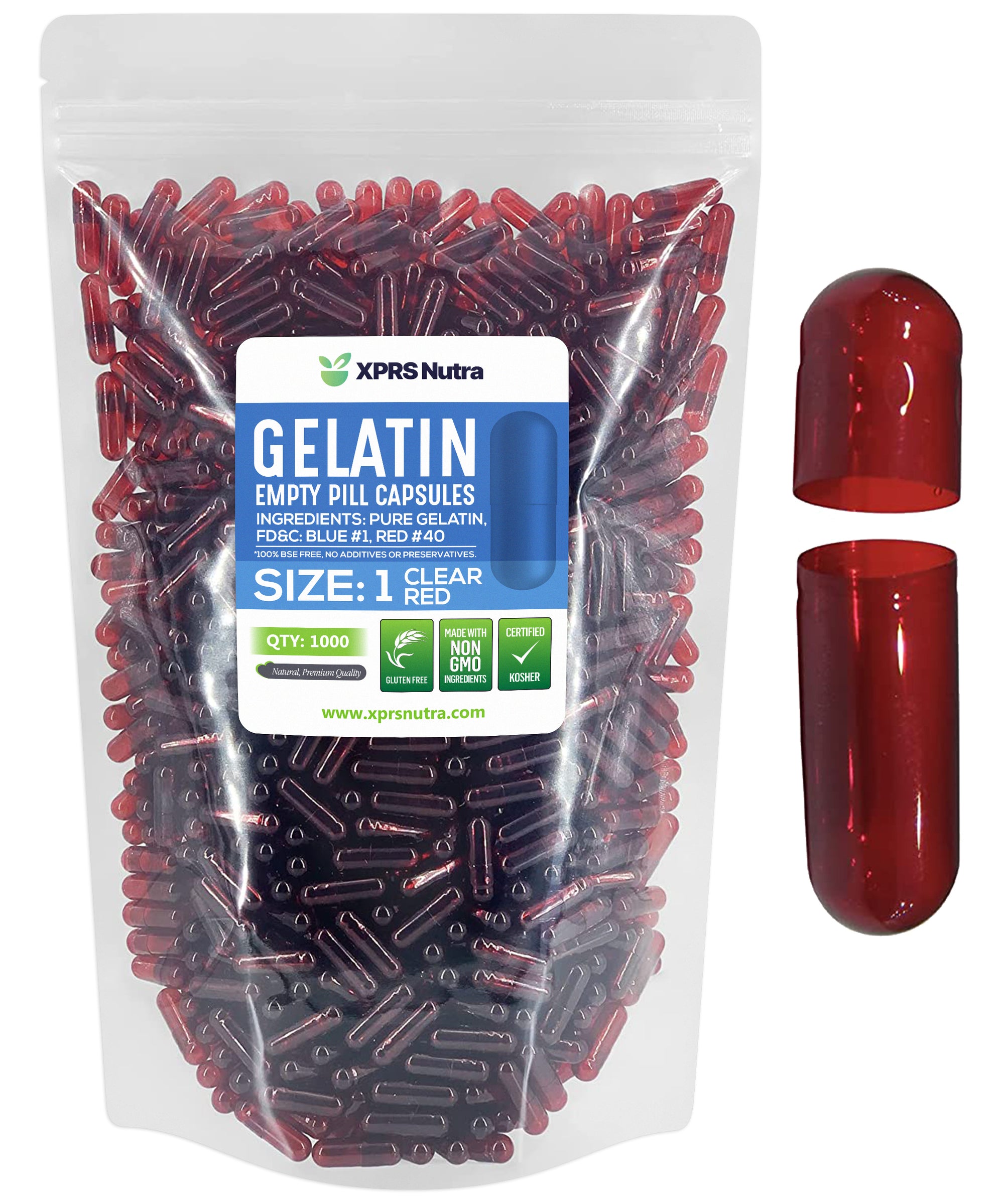 Size 1 Empty Gelatin Capsules