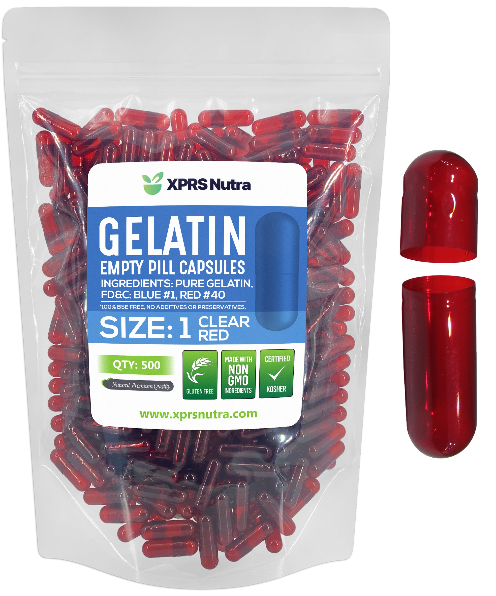 Size 1 Empty Gelatin Capsules